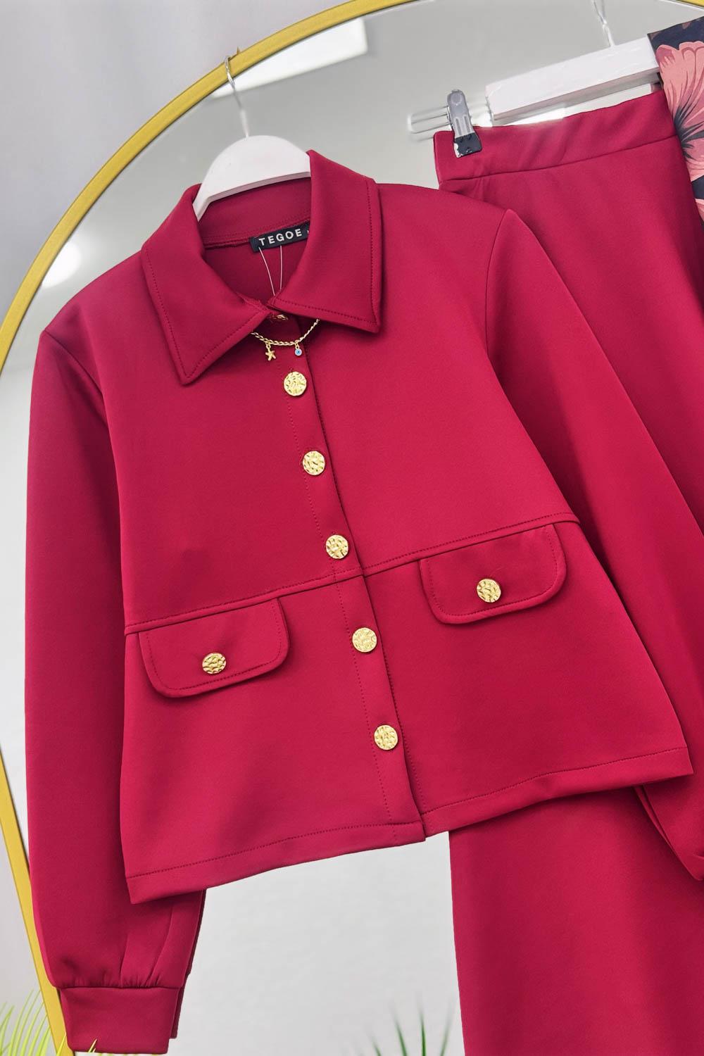 SAHTE CEP DETAYLI KADIN ETEKLİ TAKIM