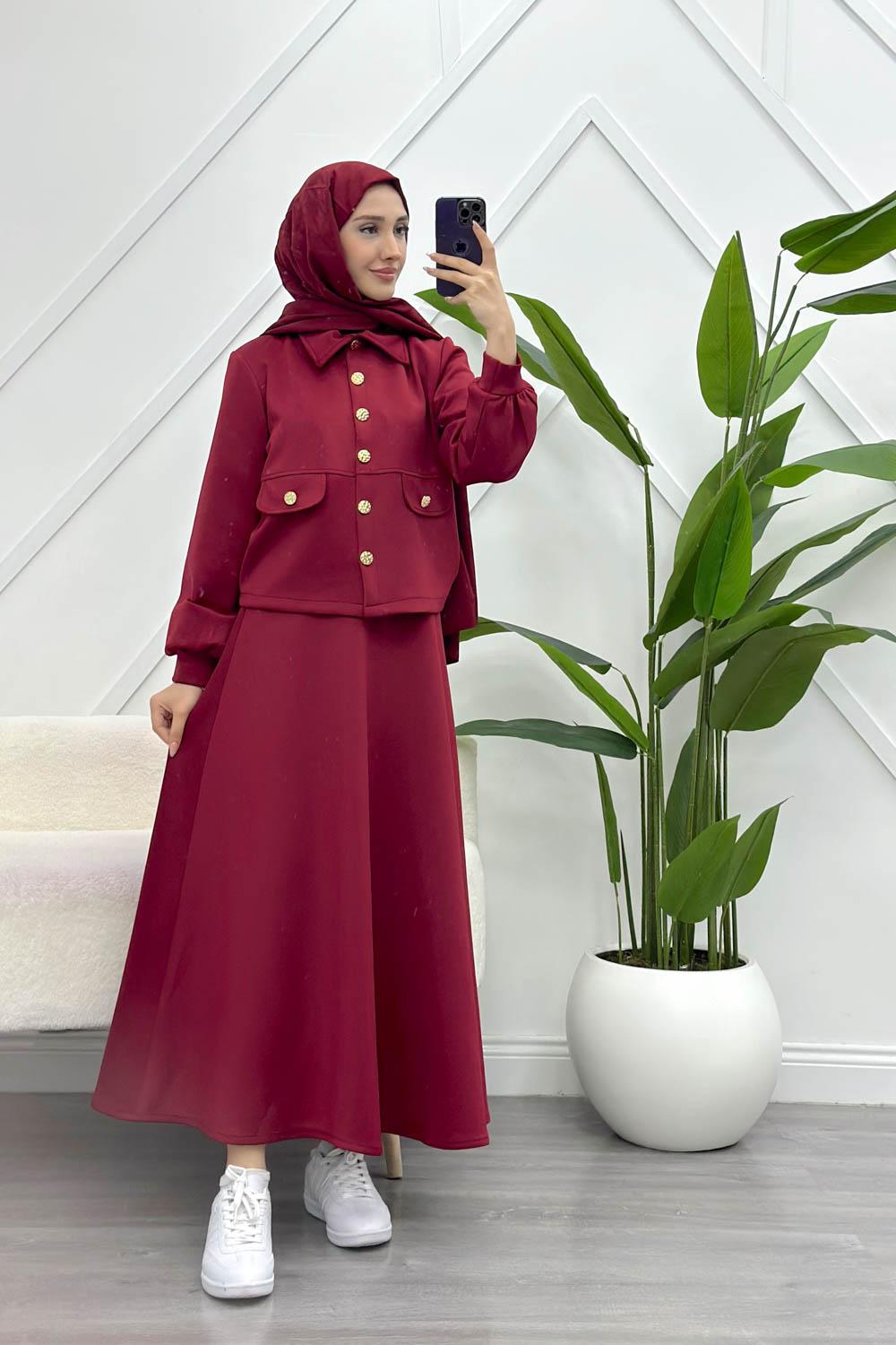 SAHTE CEP DETAYLI KADIN ETEKLİ TAKIM