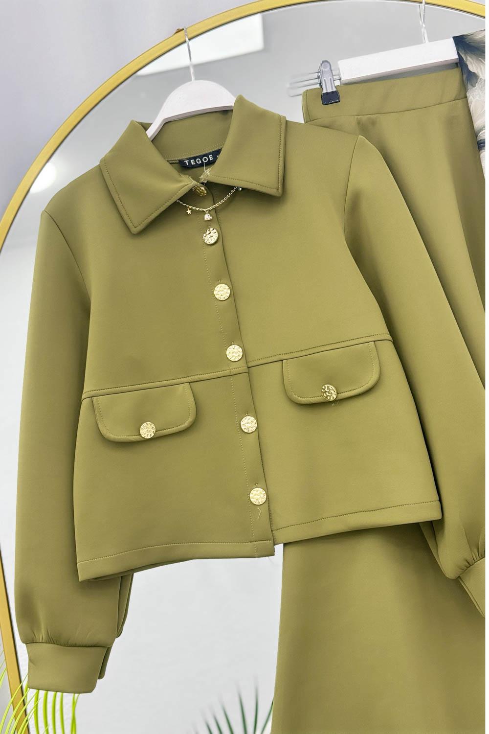 SAHTE CEP DETAYLI KADIN ETEKLİ TAKIM