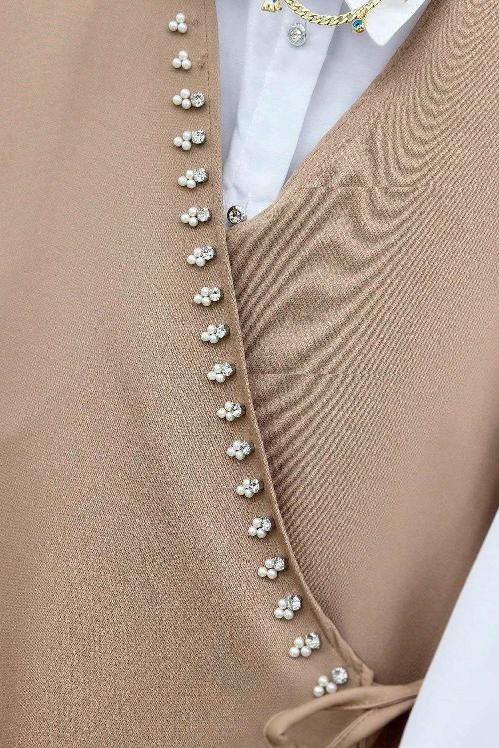 SIRATAŞ İŞLEMELİ KREP ÜÇLÜ TAKIM