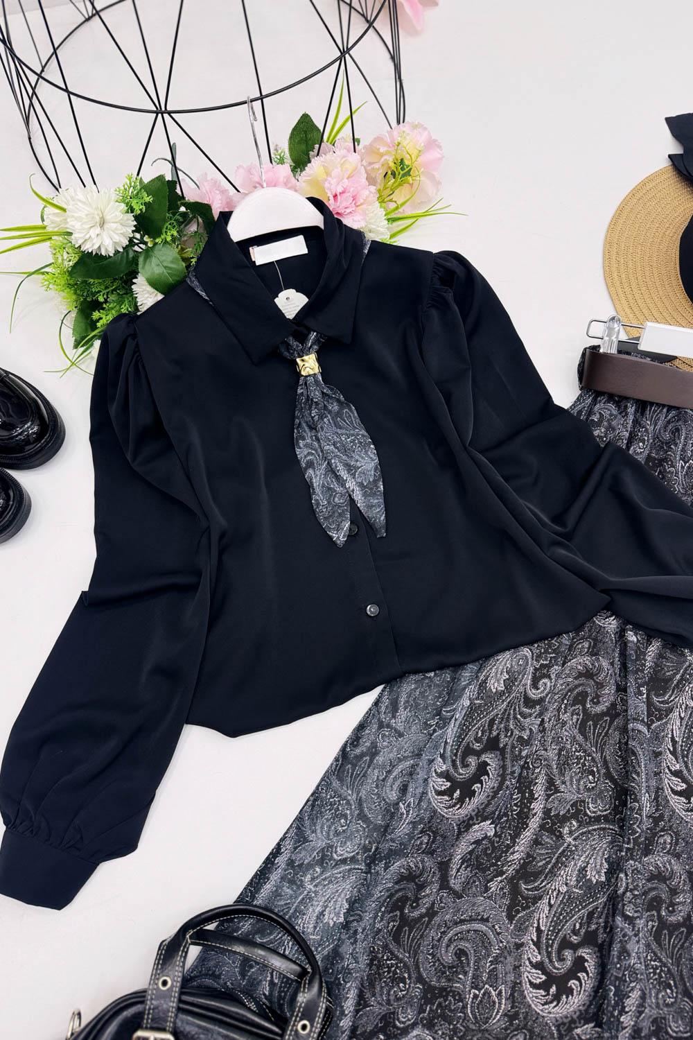 MAYA  FULARLI GÖMLEK ETEK TAKIM