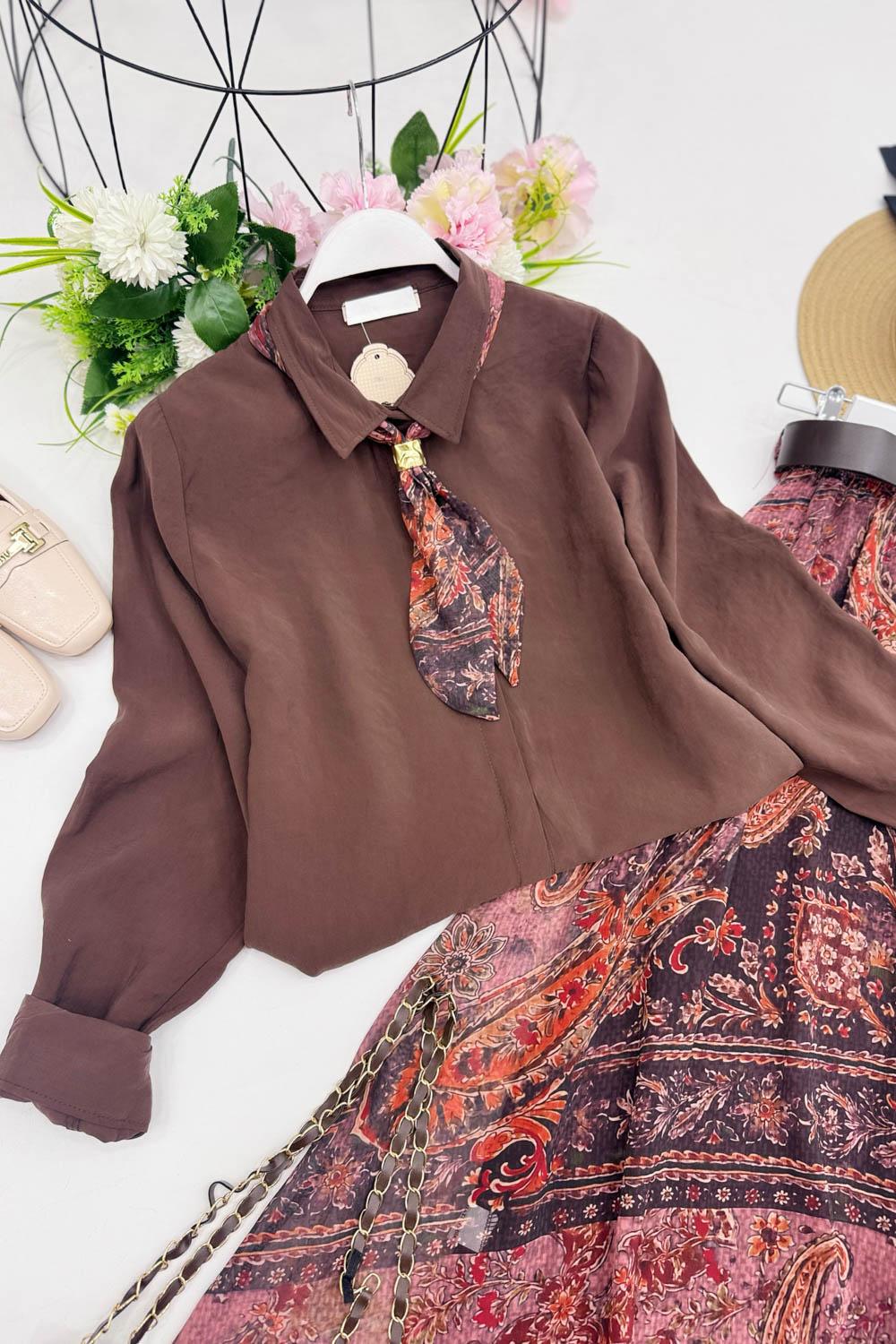 MODA FULARLI GÖMLEK ETEK TAKIM