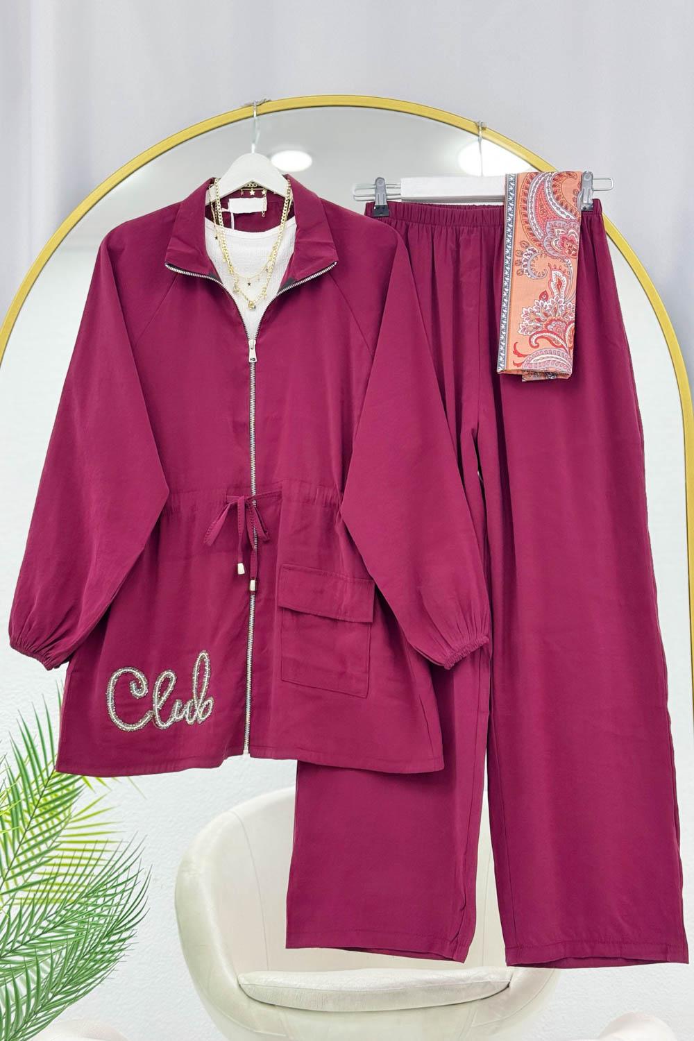 CEKETİ SİMLİ NAKIŞLI TENSEL İKİLİ TAKIM