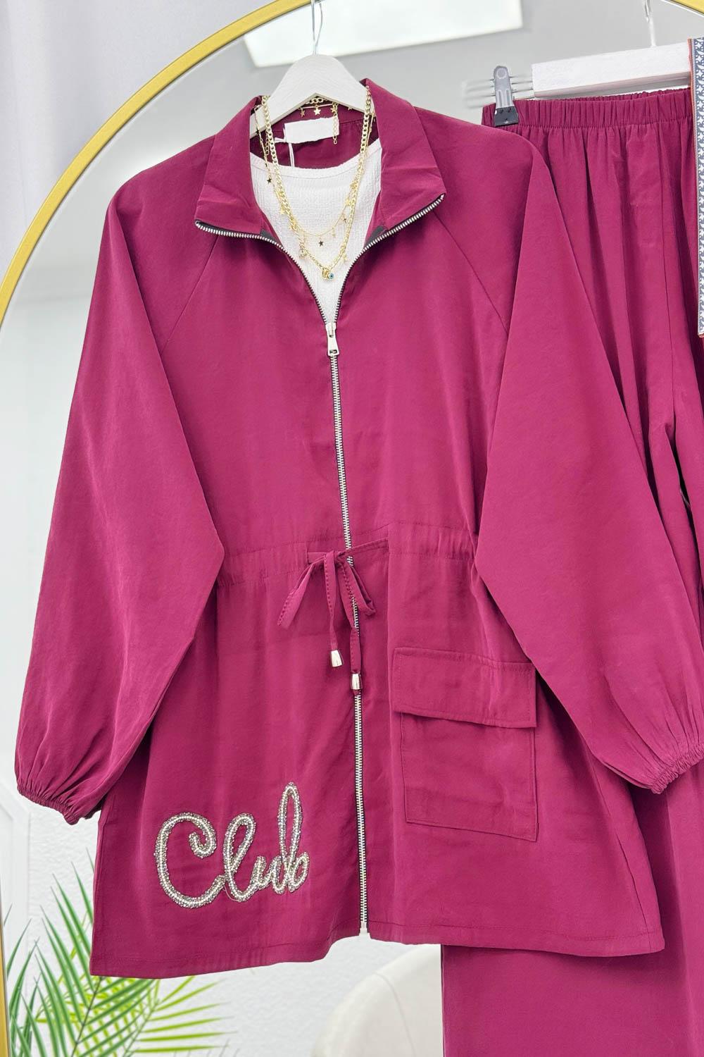 CEKETİ SİMLİ NAKIŞLI TENSEL İKİLİ TAKIM