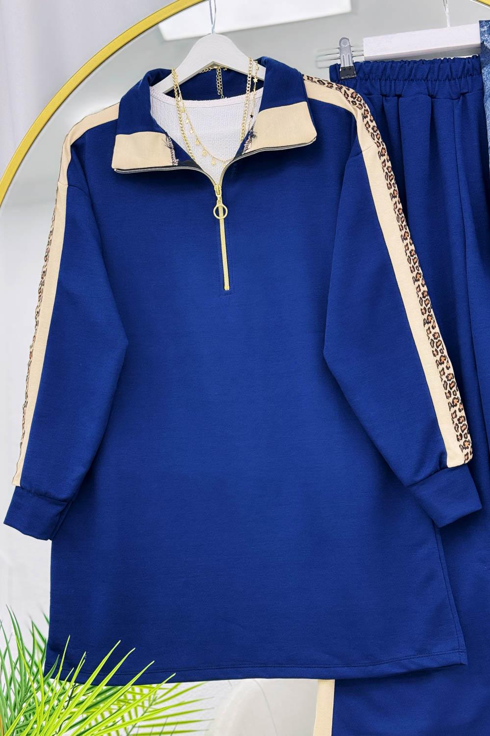 KOLLARI LEOPAR DETAYLI PANTOLON TAKIM