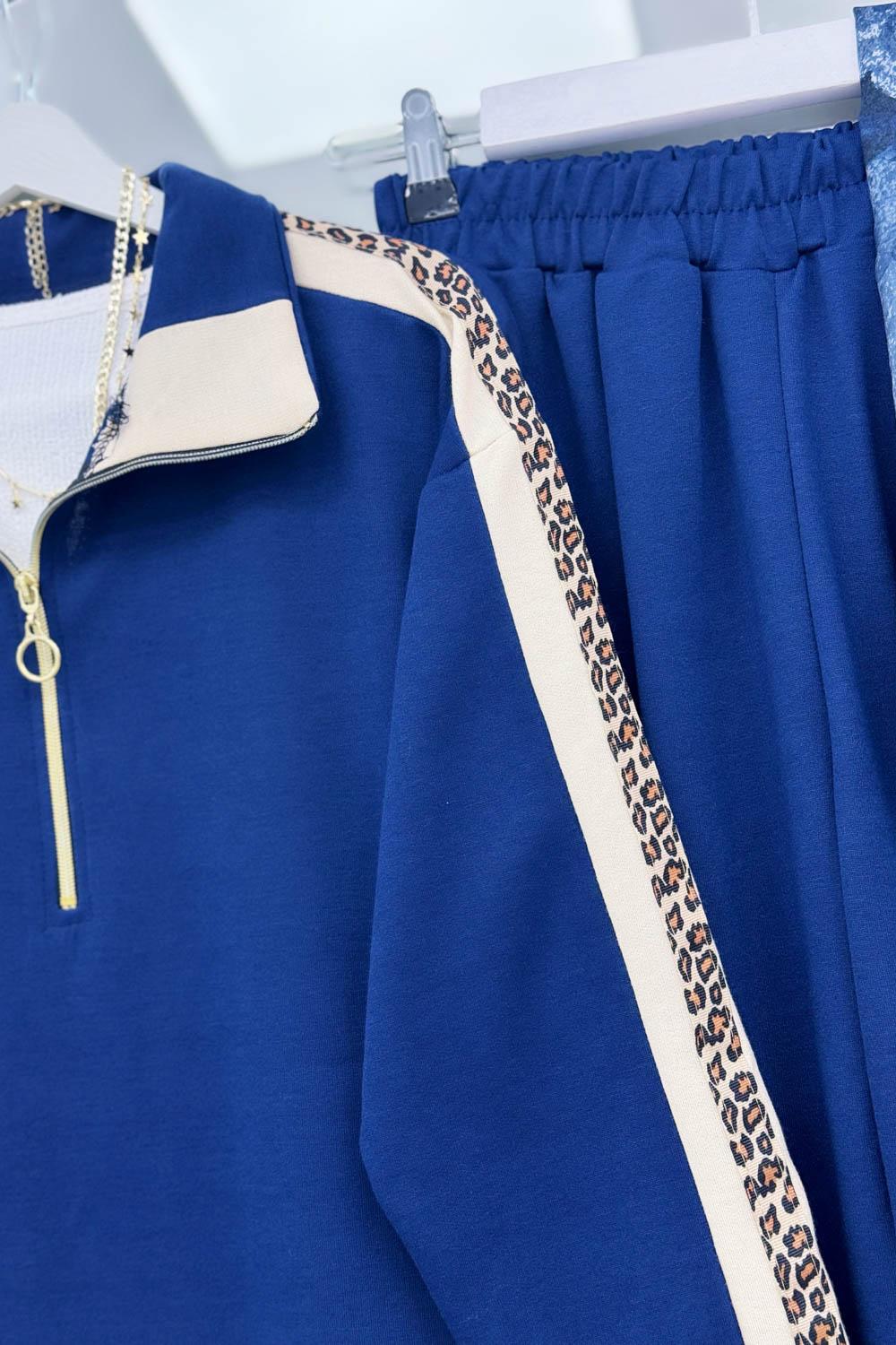 KOLLARI LEOPAR DETAYLI PANTOLON TAKIM