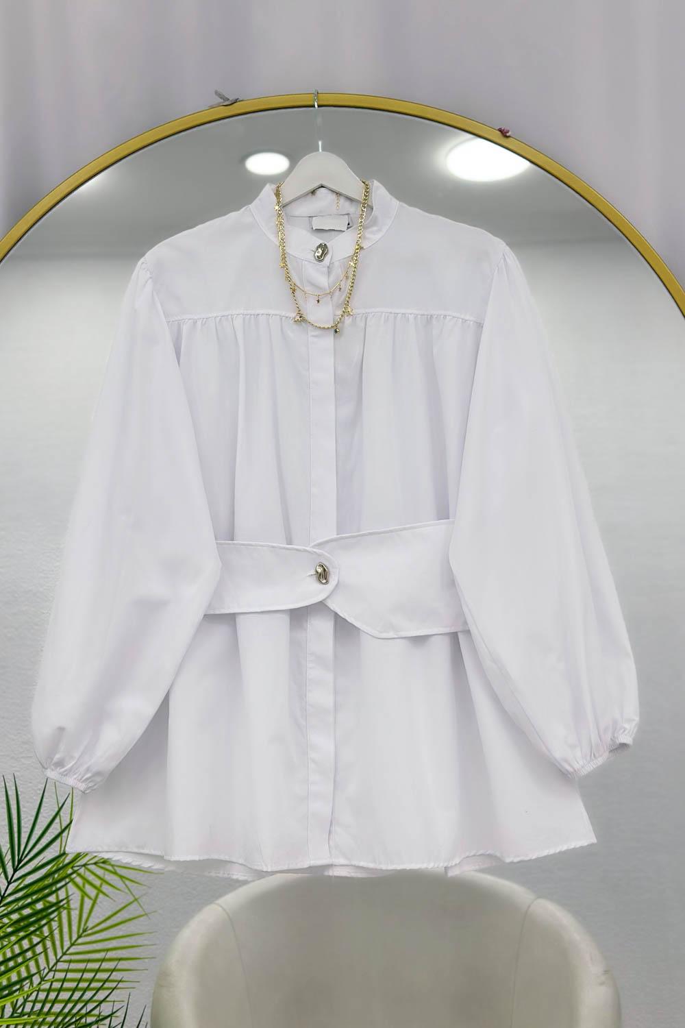 BELİ LASTİK KEMERLİ TUNİK GÖMLEK