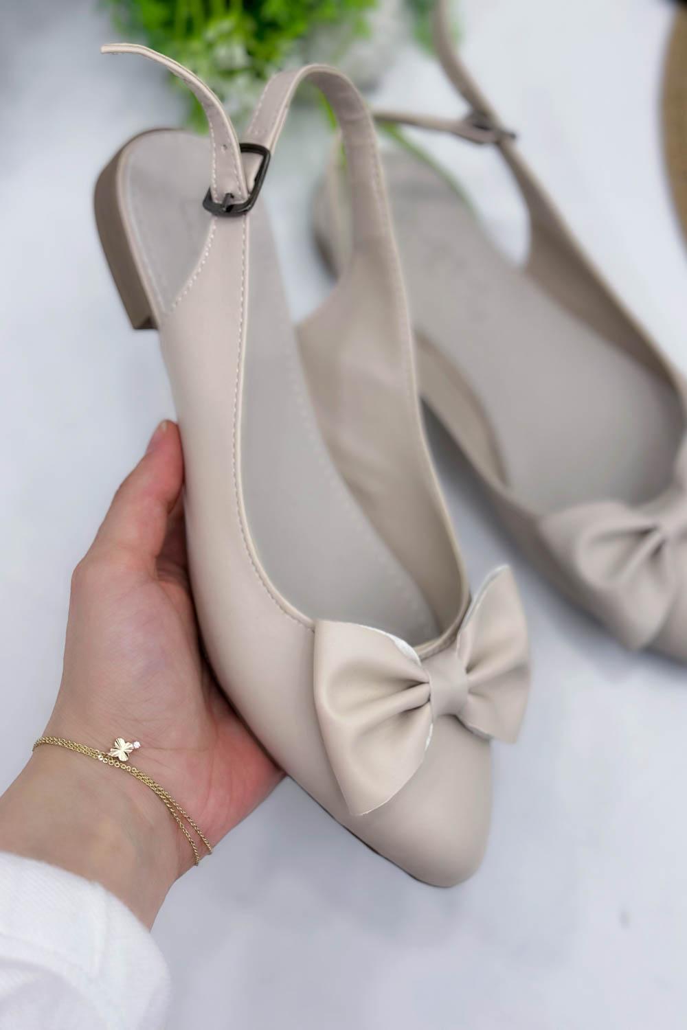 OKÇESİ AÇIK FİYONKLU KADIN BABET AYAKKABI