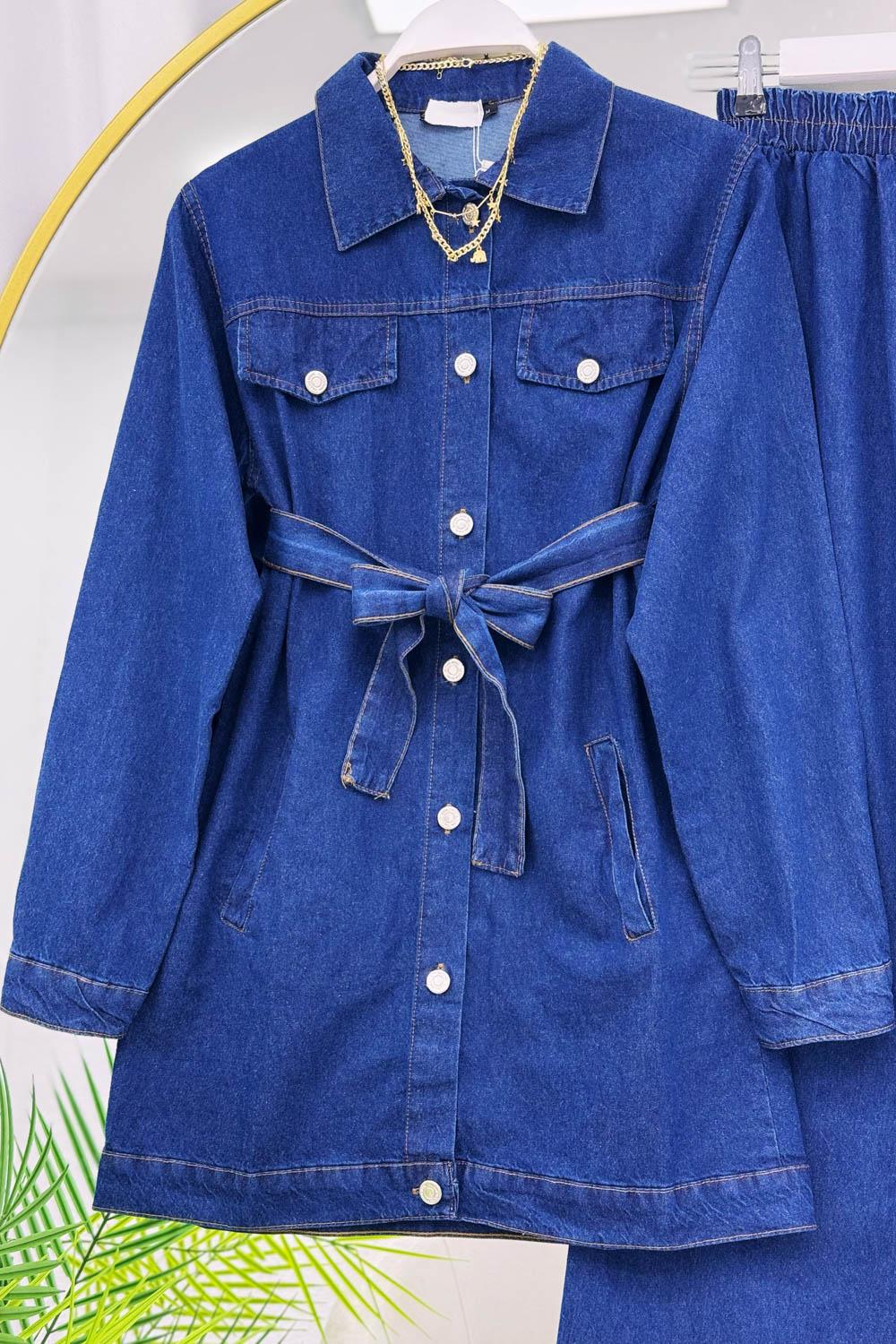 SAHTE CEP DETAYLI KADIN KOT TAKIM