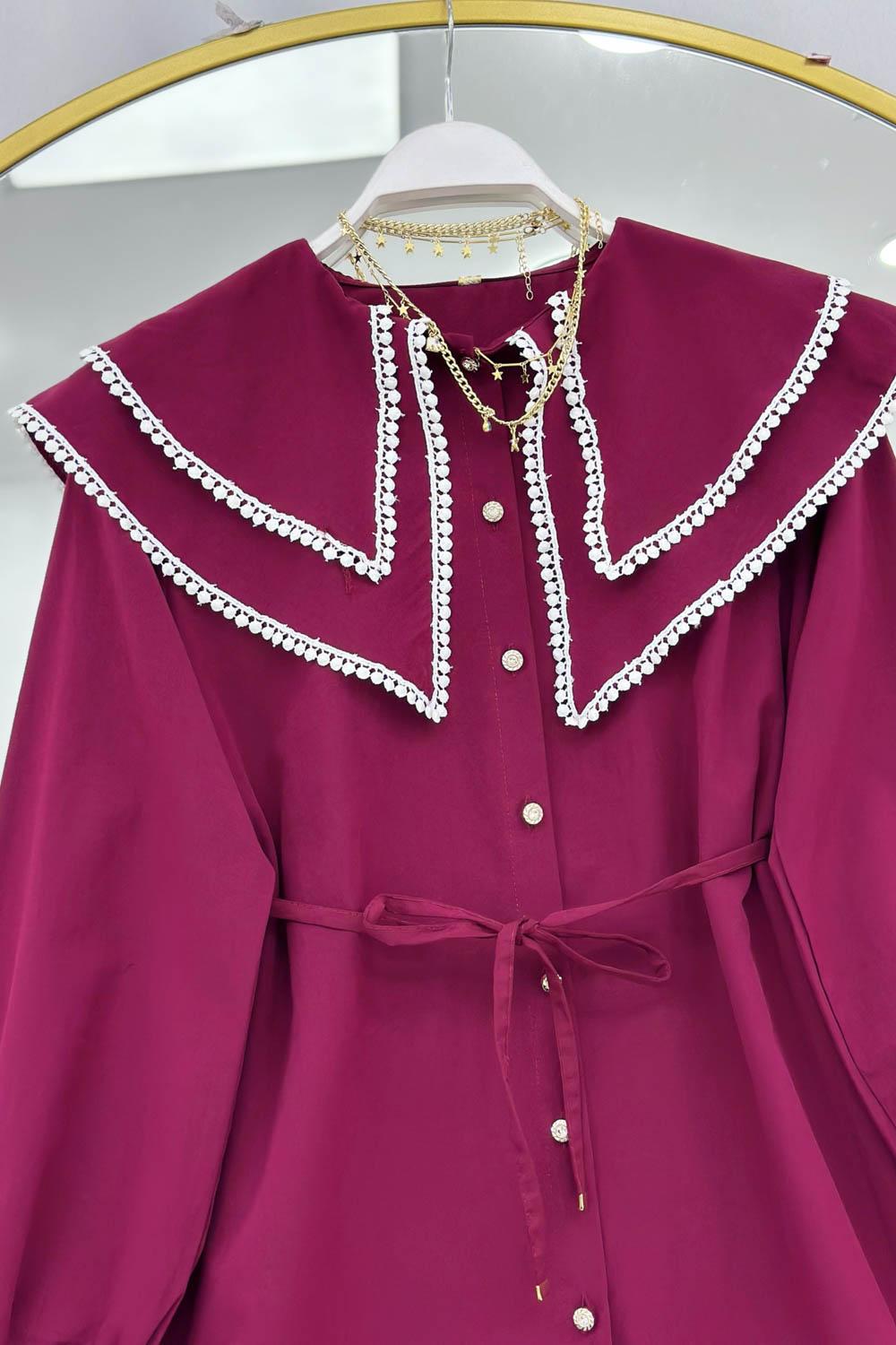 YAKASI ÇİFT KATLI PITPIT FİSTO GÖMLEK