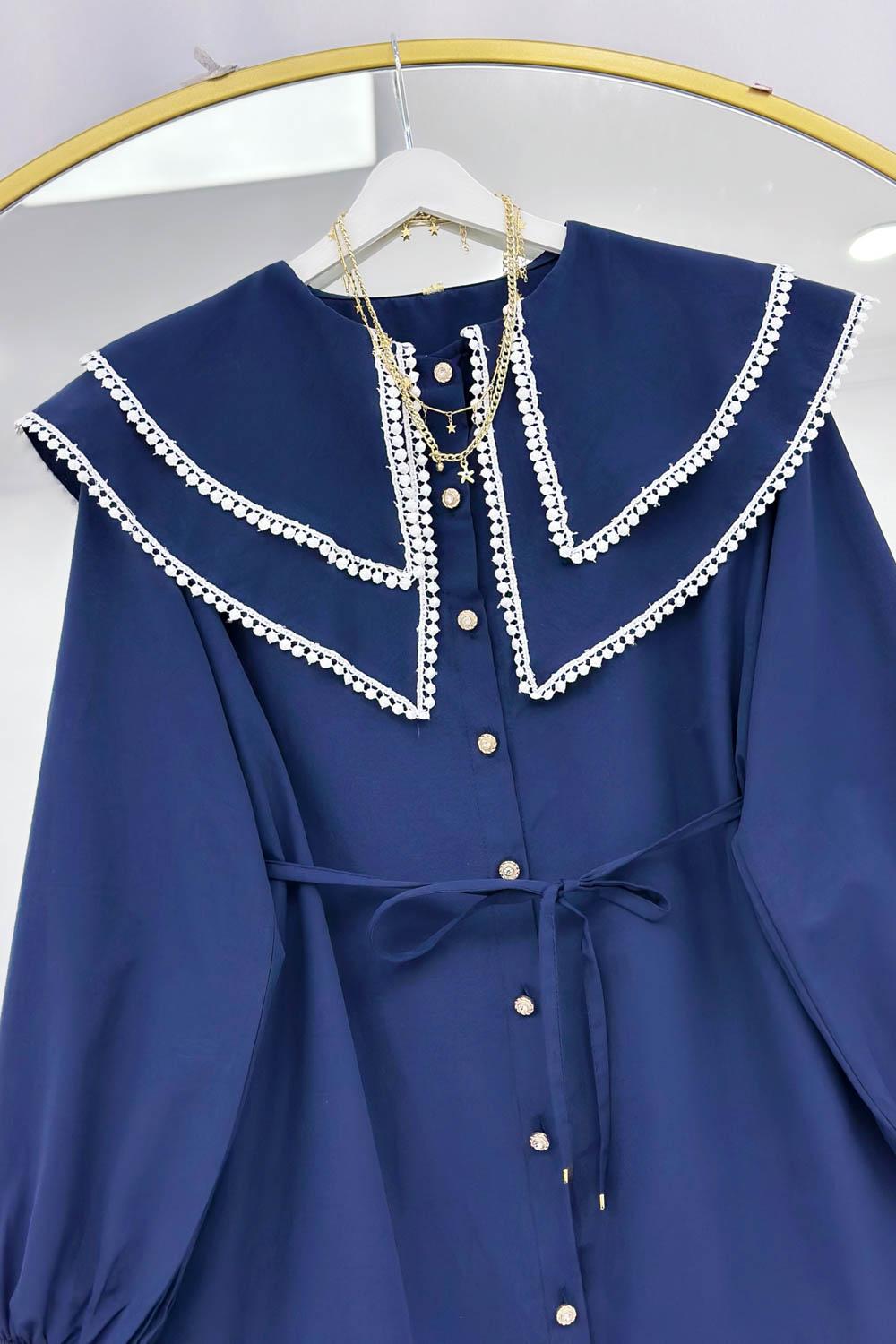 YAKASI ÇİFT KATLI PITPIT FİSTO GÖMLEK