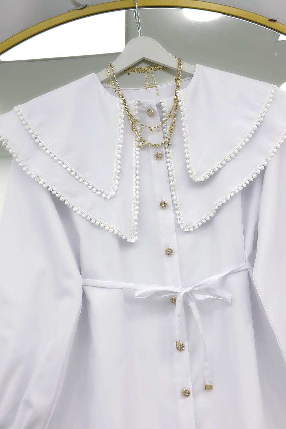 YAKASI ÇİFT KATLI PITPIT FİSTO GÖMLEK