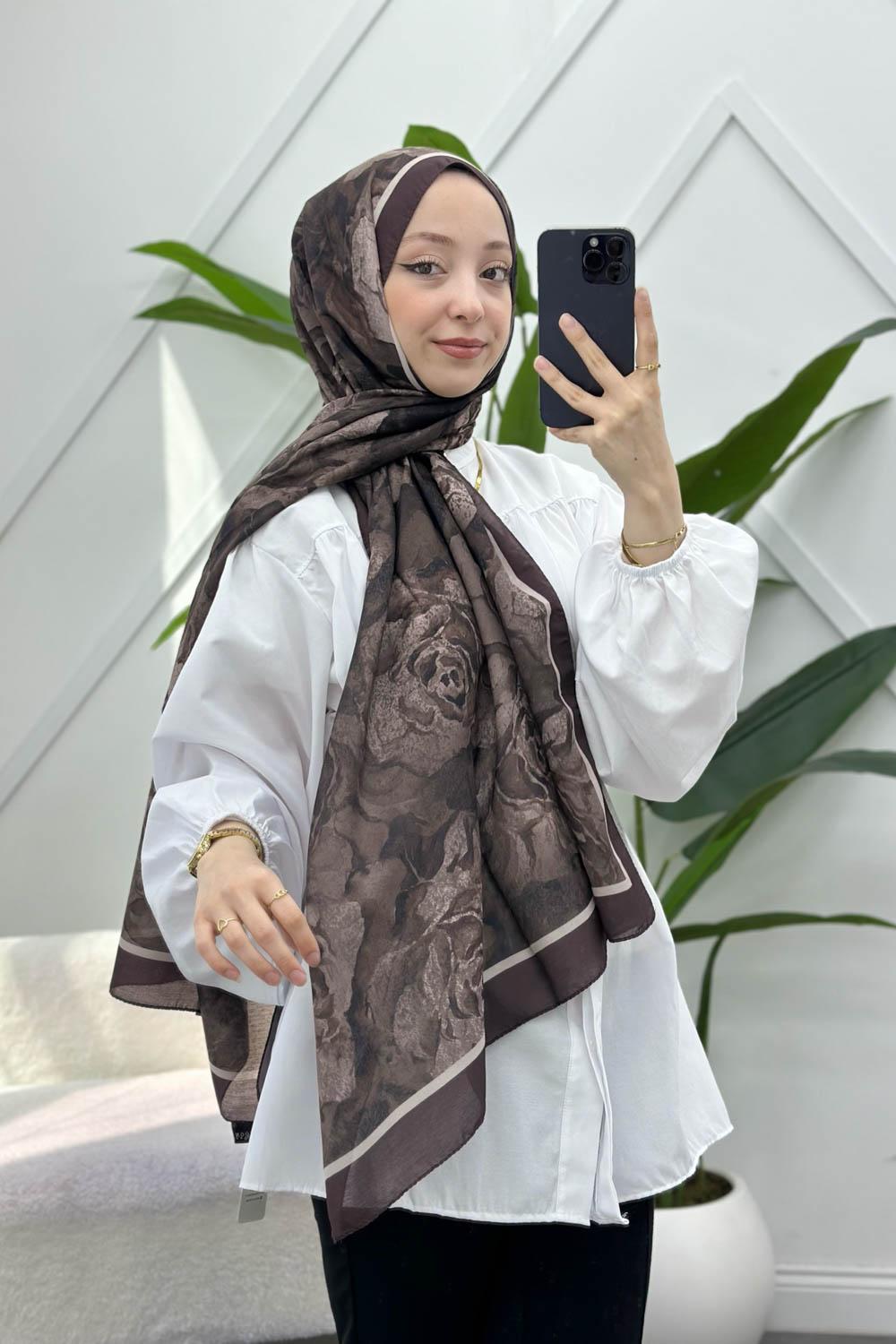 KAHVERENGİ SERİSİ PAMUK ŞAL SERİSİ