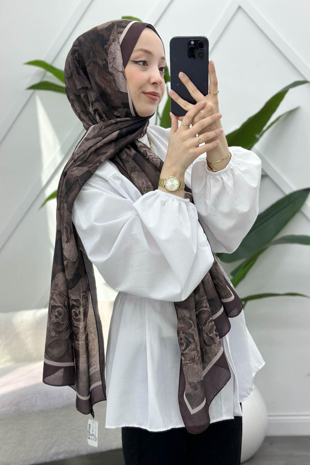 KAHVERENGİ SERİSİ PAMUK ŞAL SERİSİ