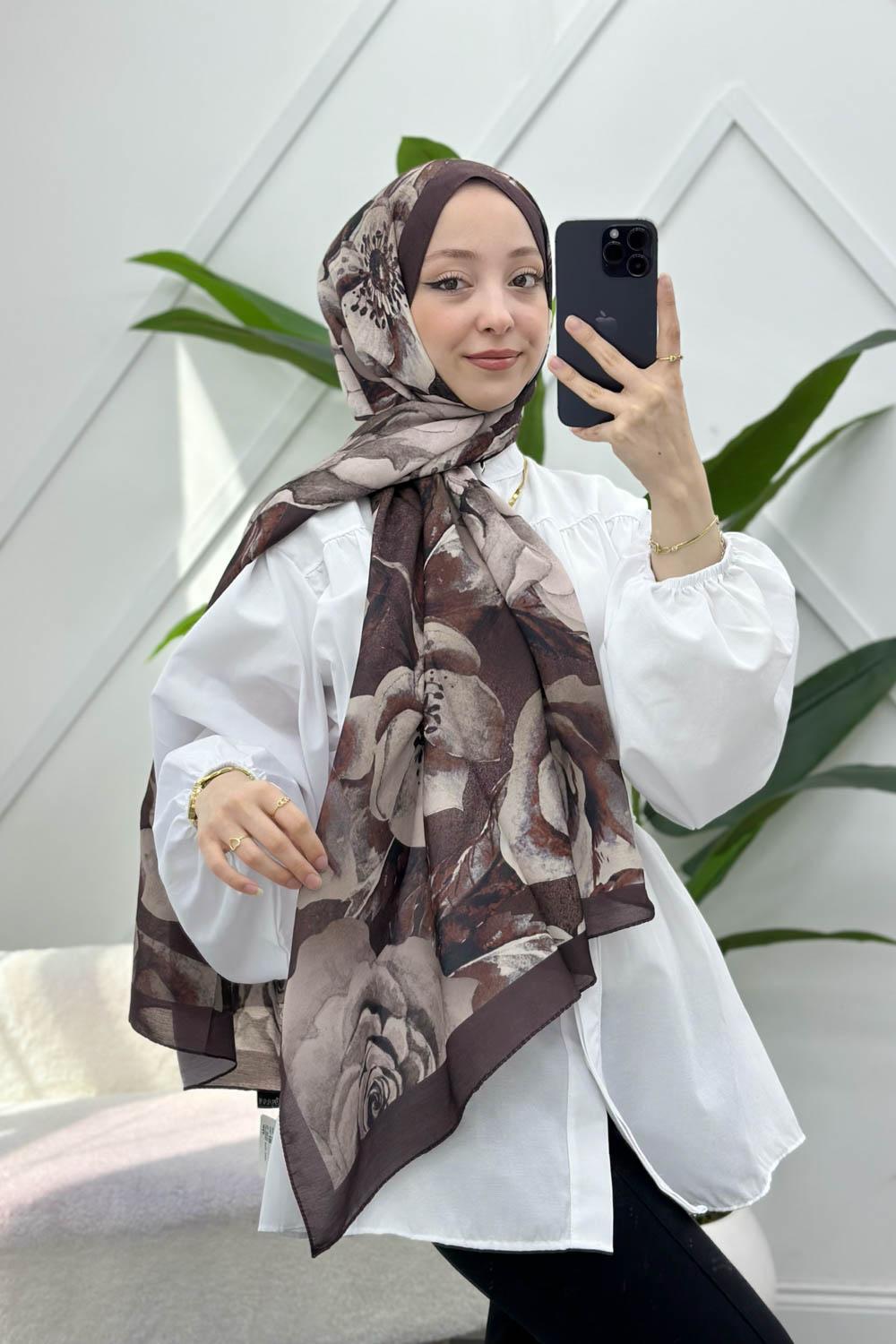 KAHVERENGİ SERİSİ PAMUK ŞAL SERİSİ