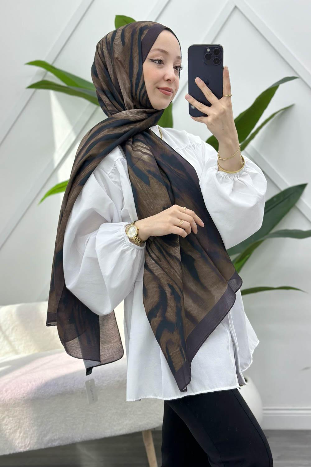 KAHVERENGİ SERİSİ PAMUK ŞAL SERİSİ