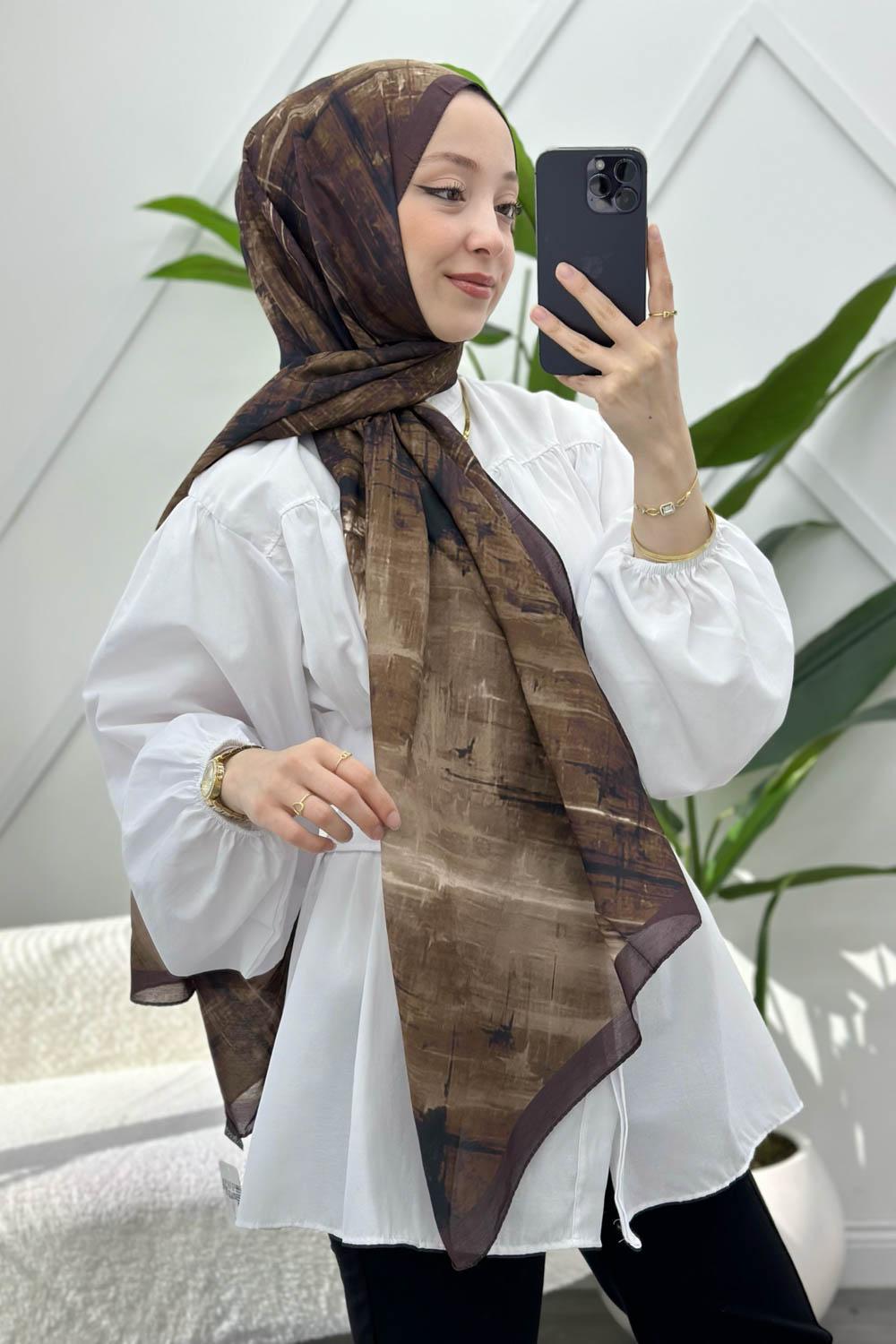 KAHVERENGİ SERİSİ PAMUK ŞAL SERİSİ