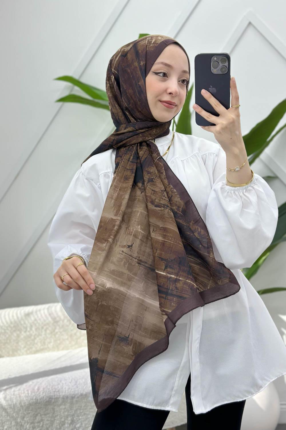 KAHVERENGİ SERİSİ PAMUK ŞAL SERİSİ