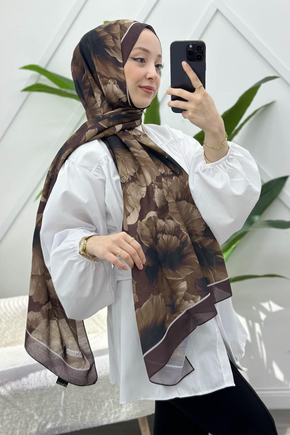 KAHVERENGİ SERİSİ PAMUK ŞAL SERİSİ