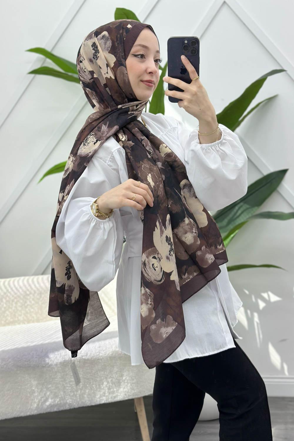 KAHVERENGİ SERİSİ PAMUK ŞAL SERİSİ