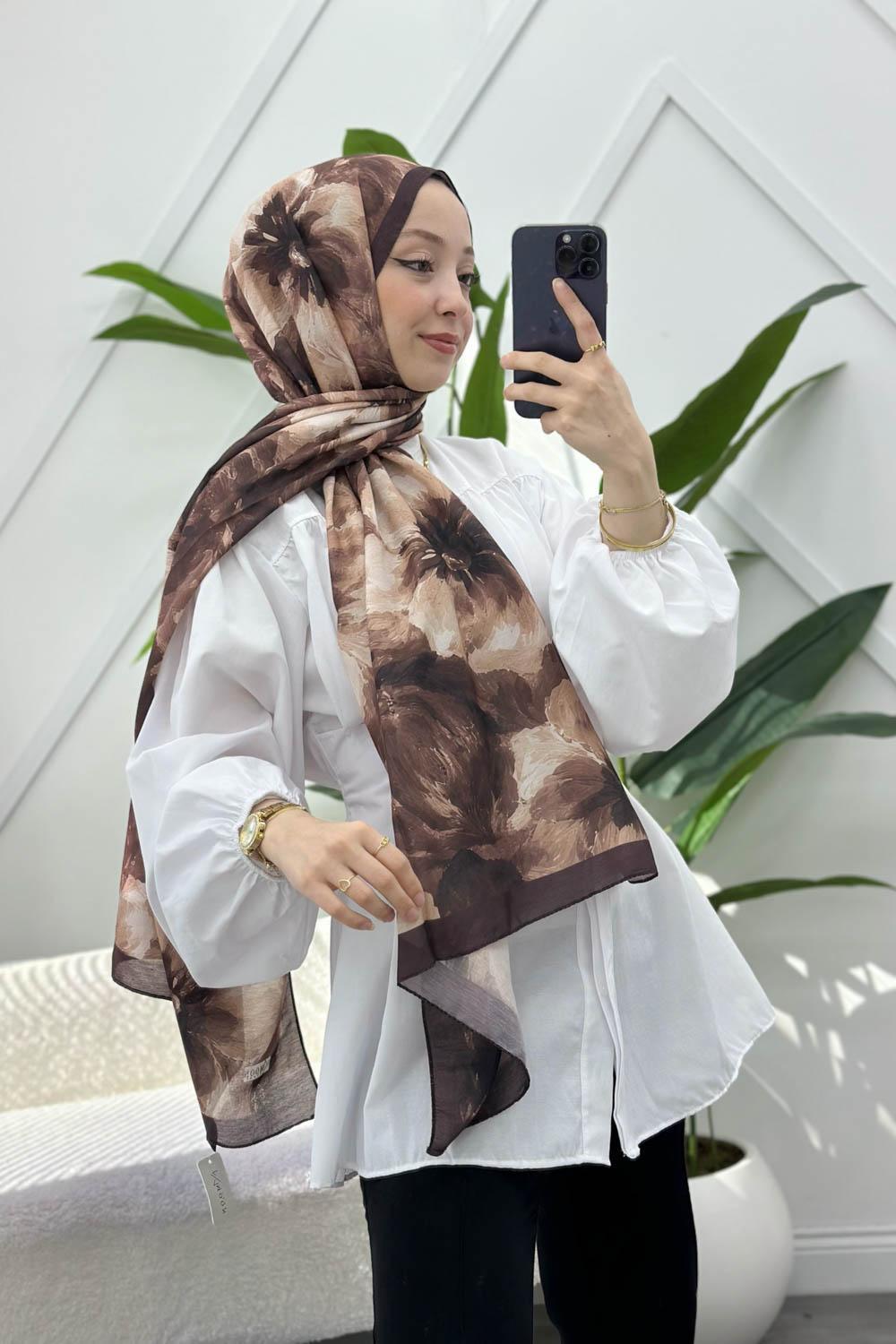 KAHVERENGİ SERİSİ PAMUK ŞAL SERİSİ