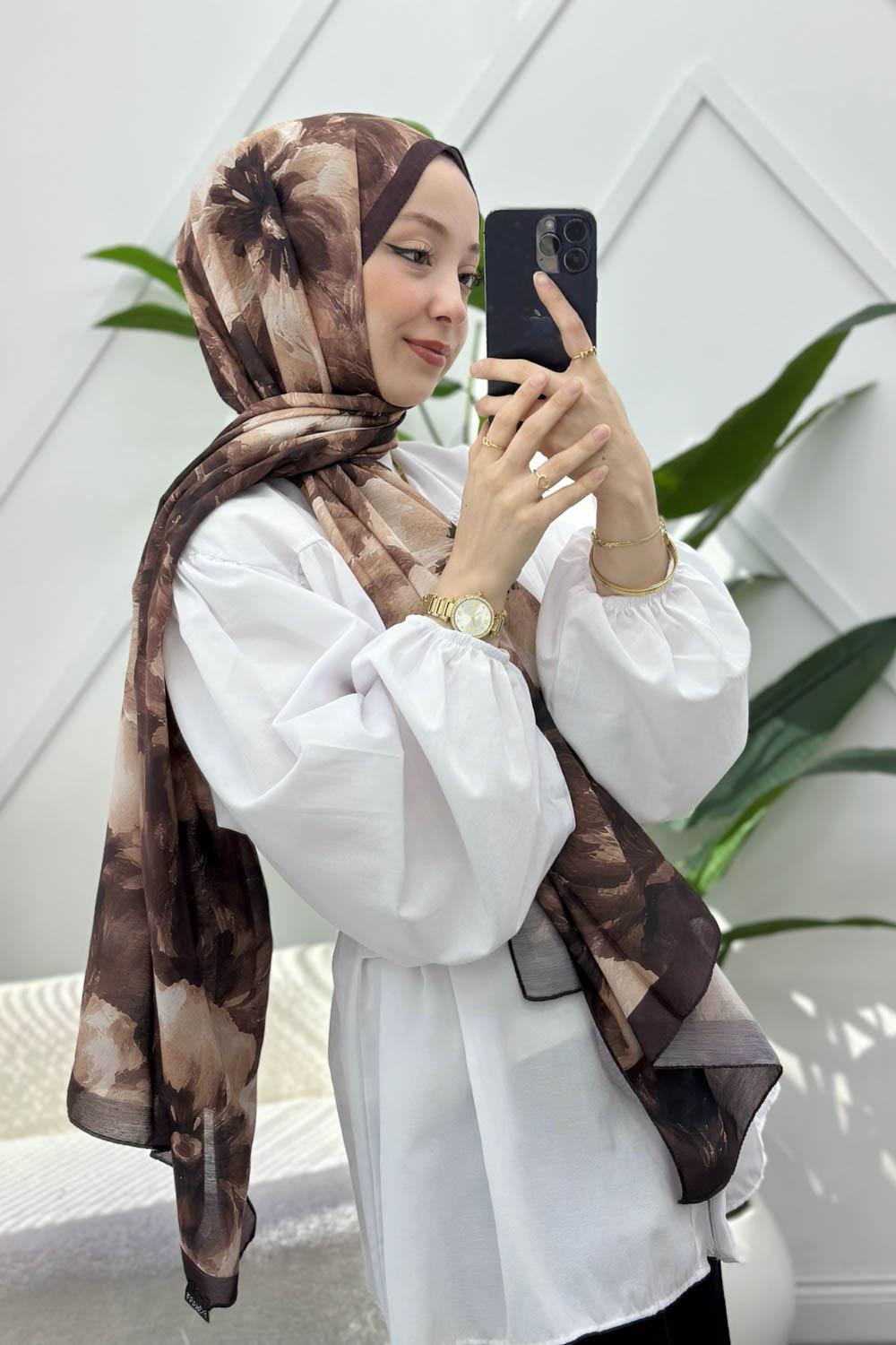 KAHVERENGİ SERİSİ PAMUK ŞAL SERİSİ