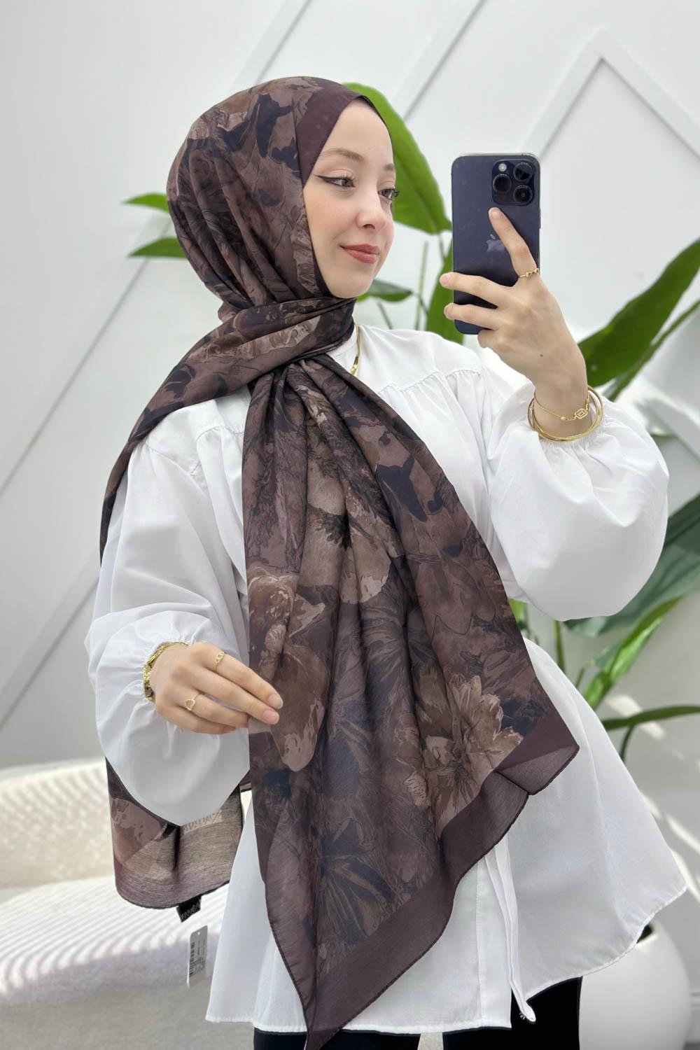 KAHVERENGİ SERİSİ PAMUK ŞAL SERİSİ