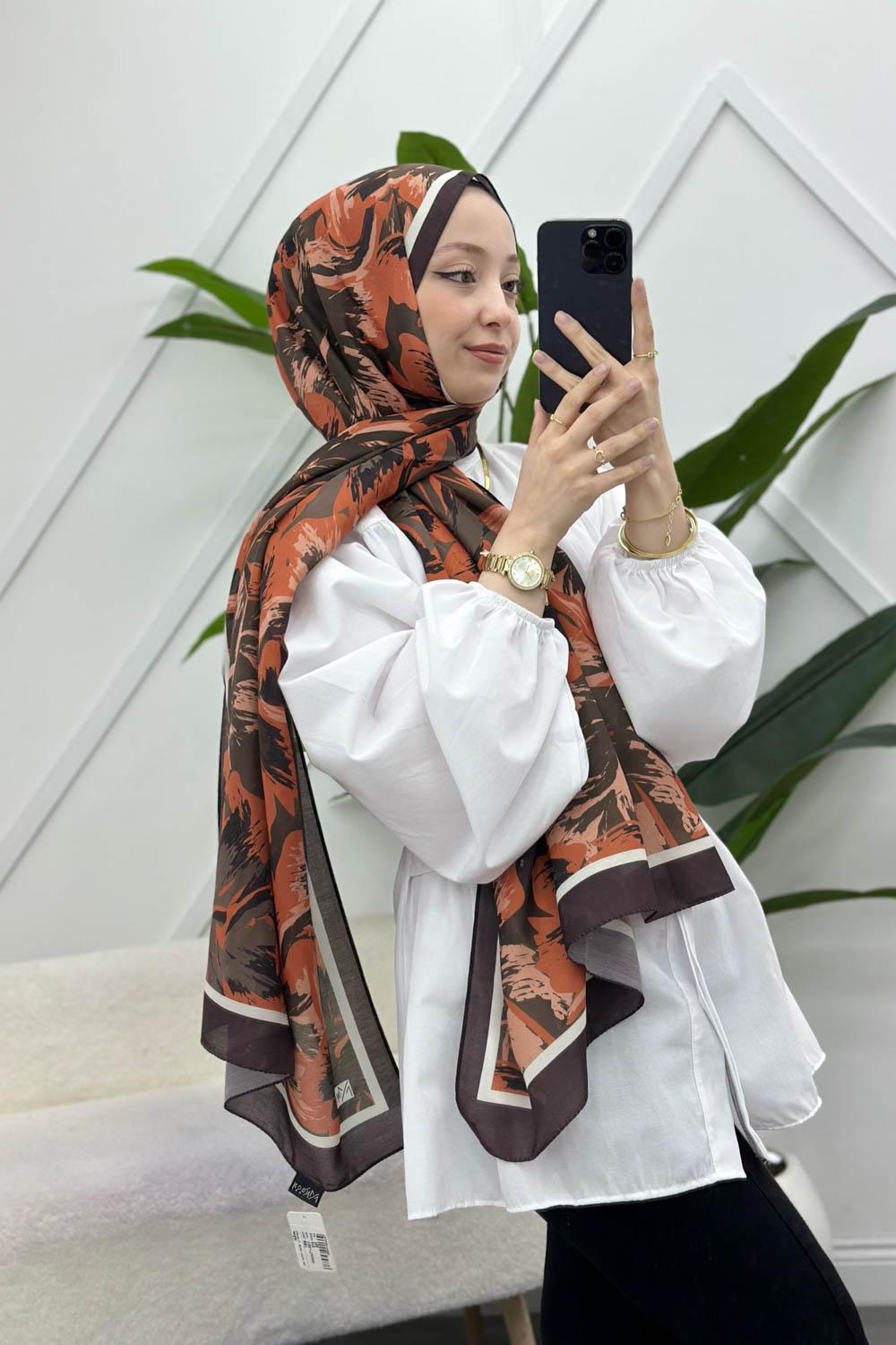 KARANFİL DESEN PAMUK ŞAL