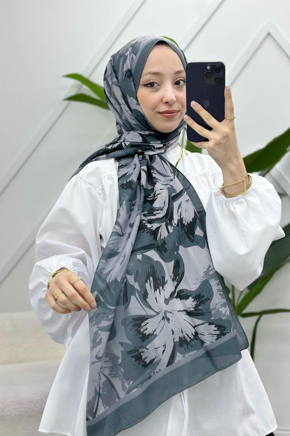 KARANFİL DESEN PAMUK ŞAL