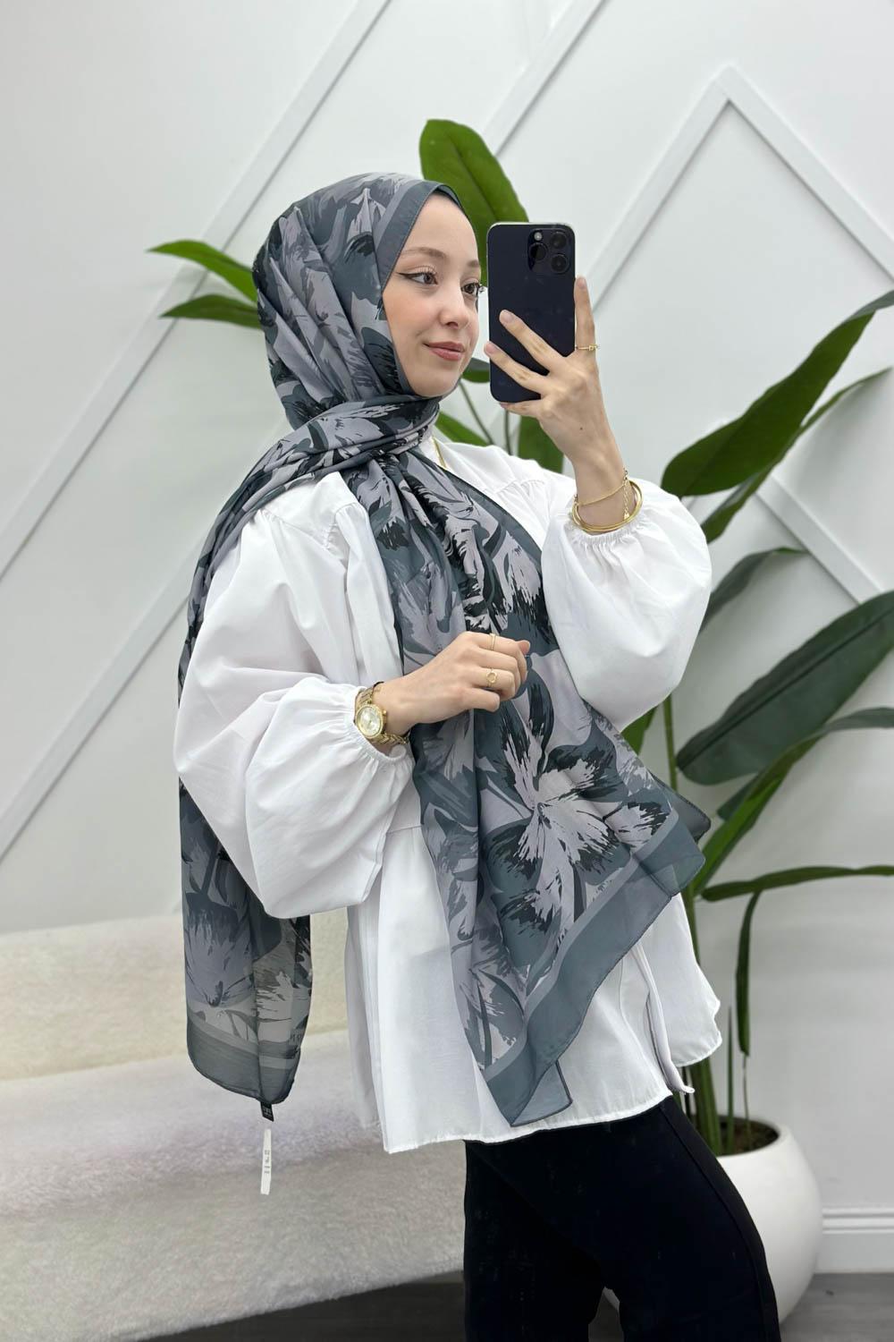 KARANFİL DESEN PAMUK ŞAL