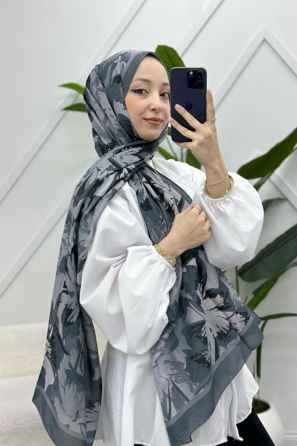 KARANFİL DESEN PAMUK ŞAL