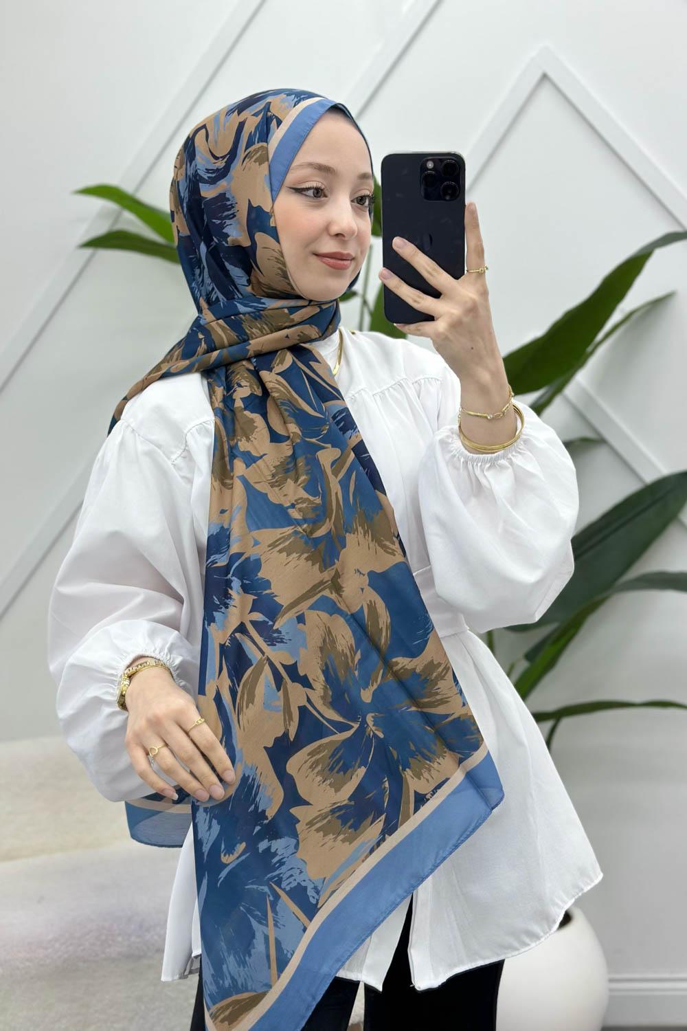 KARANFİL DESEN PAMUK ŞAL