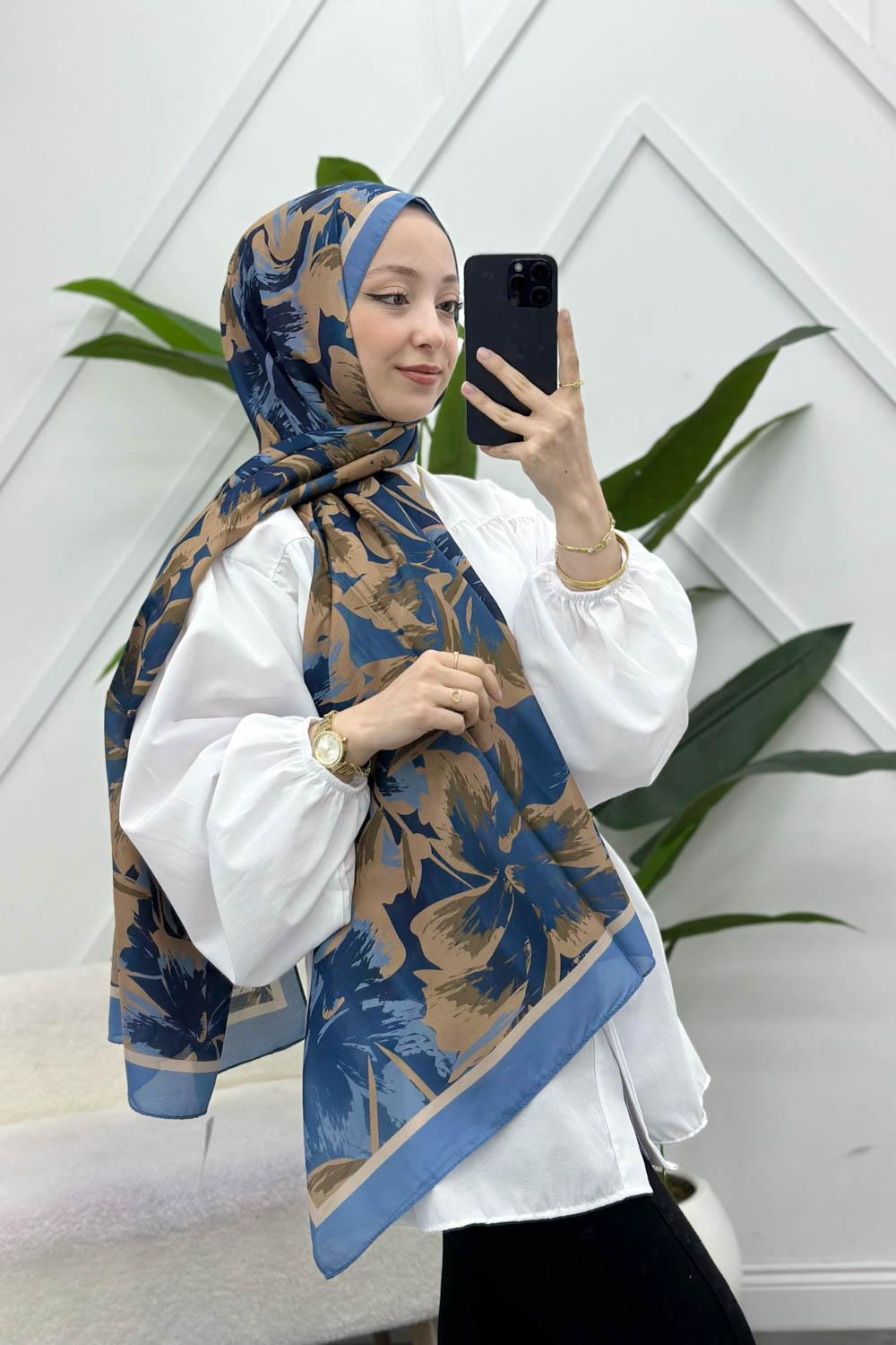 KARANFİL DESEN PAMUK ŞAL