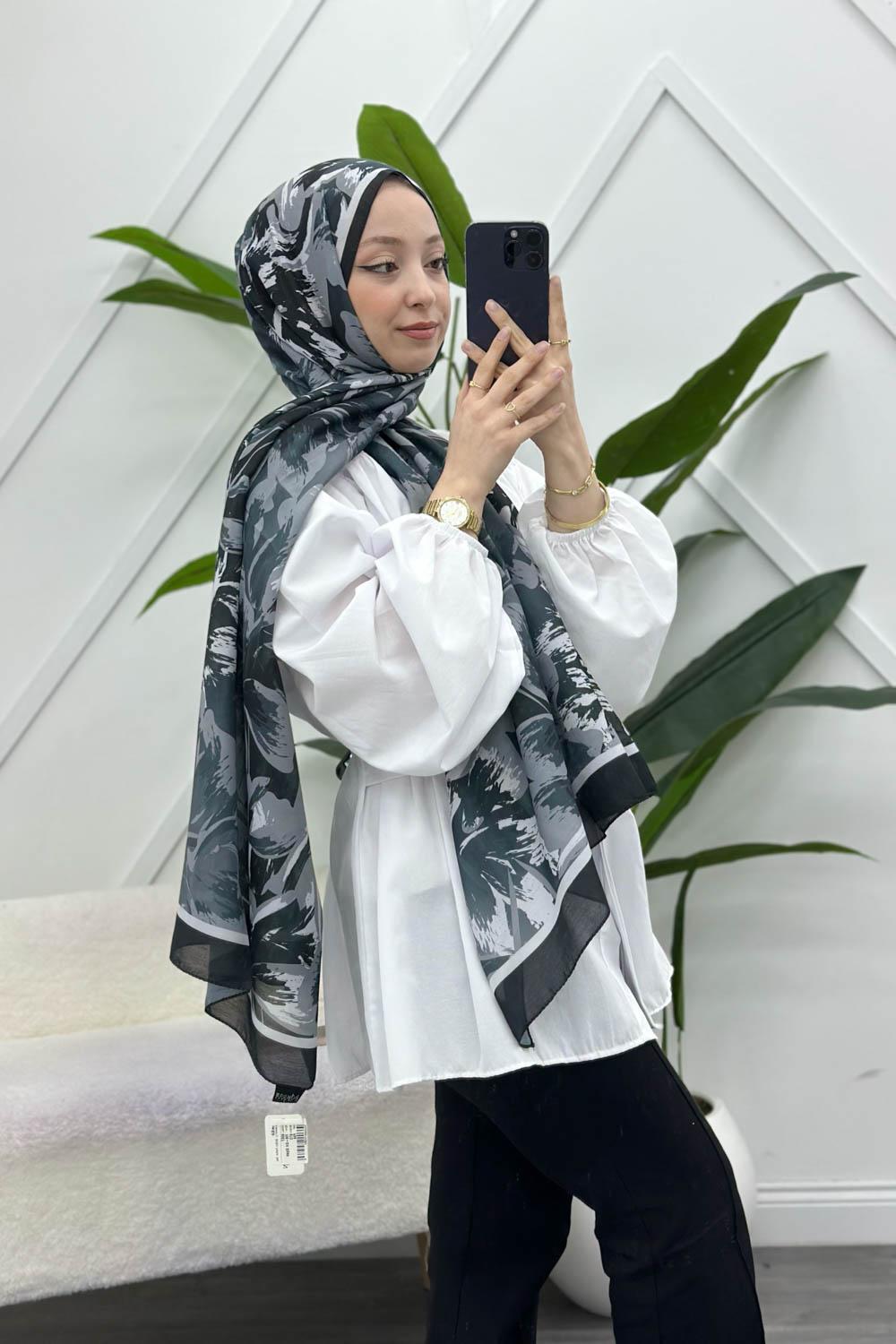 KARANFİL DESEN PAMUK ŞAL