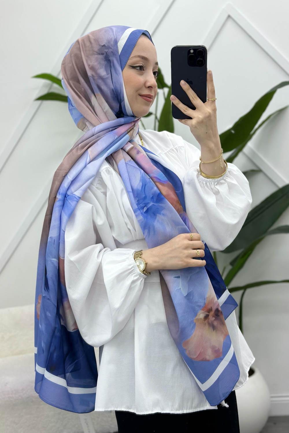 MANOLYA DESENLİ PAMUK ŞAL SERİSİ