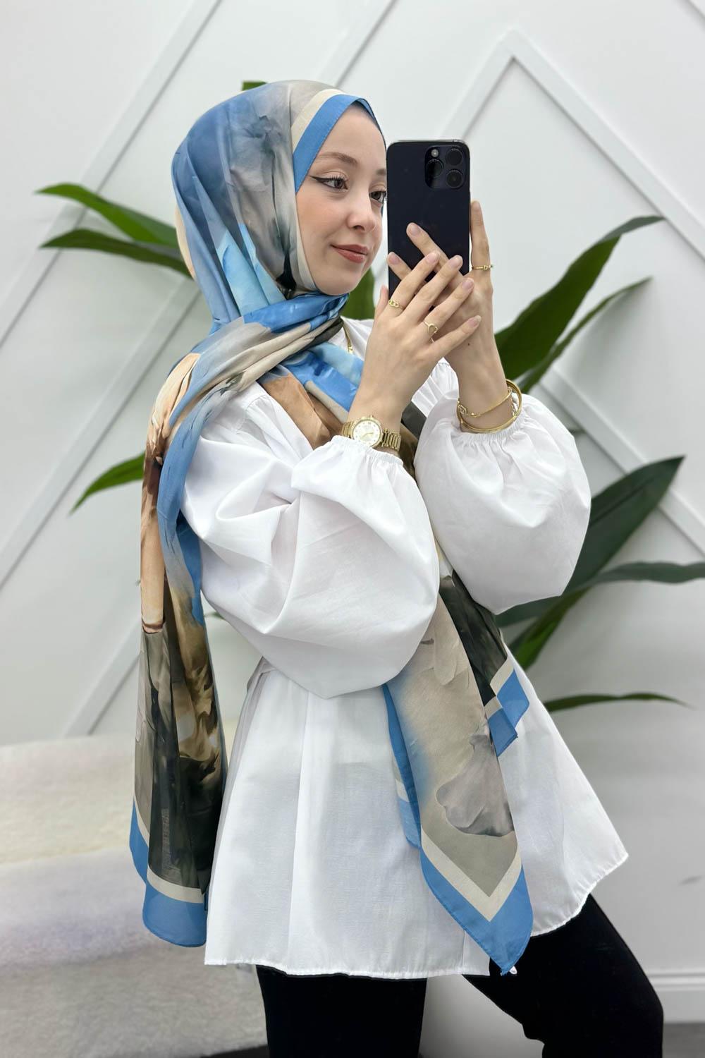 MANOLYA DESENLİ PAMUK ŞAL SERİSİ