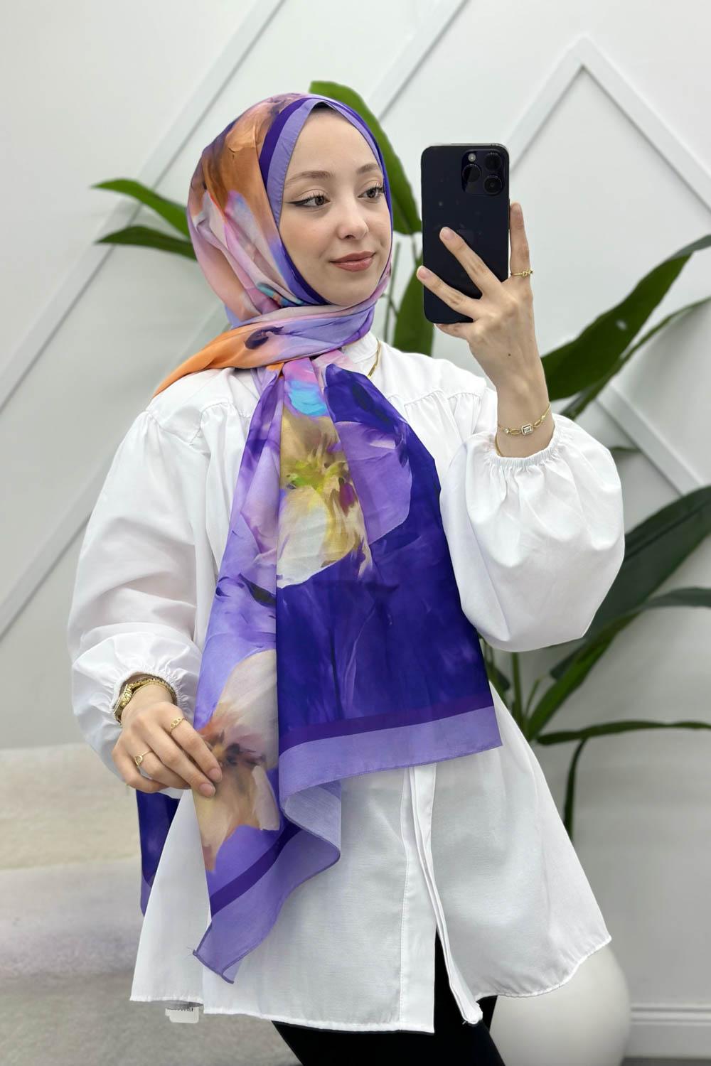 MANOLYA DESENLİ PAMUK ŞAL SERİSİ