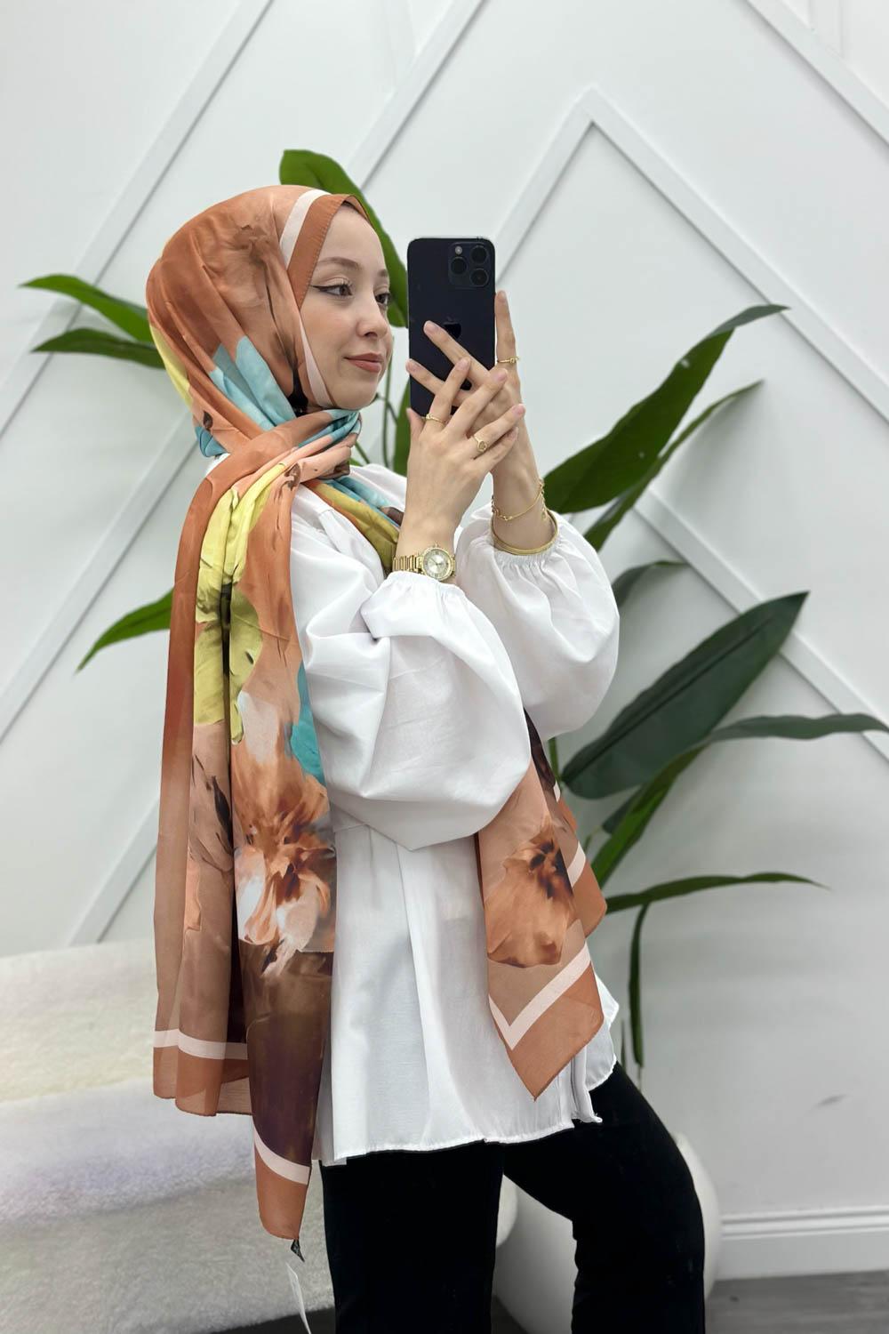 MANOLYA DESENLİ PAMUK ŞAL SERİSİ