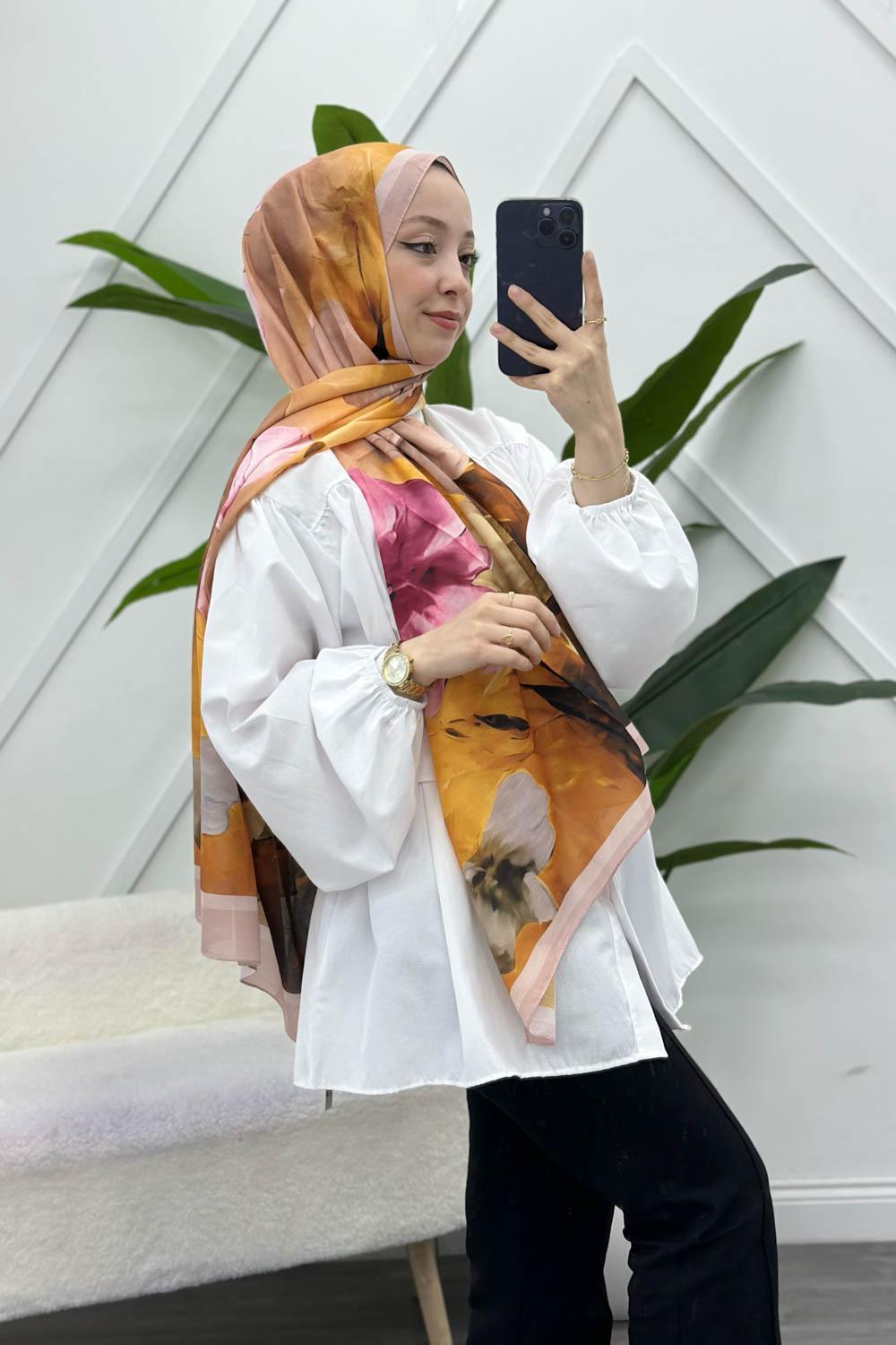 MANOLYA DESENLİ PAMUK ŞAL SERİSİ