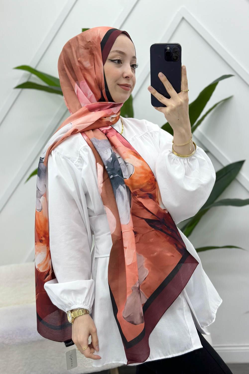 MANOLYA DESENLİ PAMUK ŞAL SERİSİ