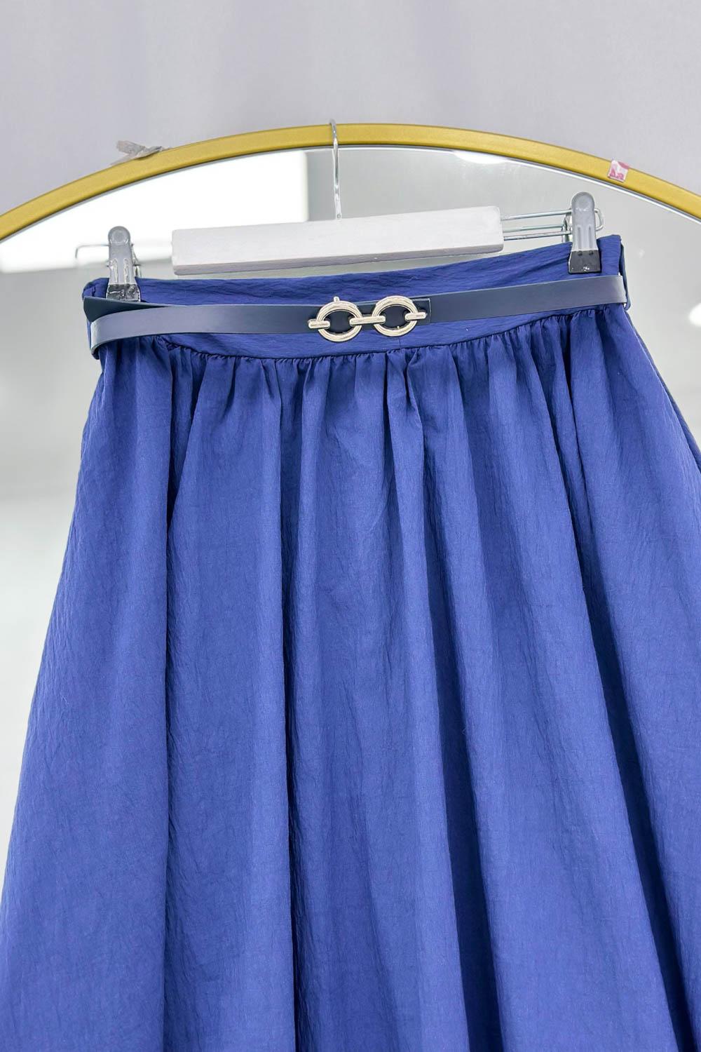 KEMERLİ BELİ LASTİKLİ ETEK