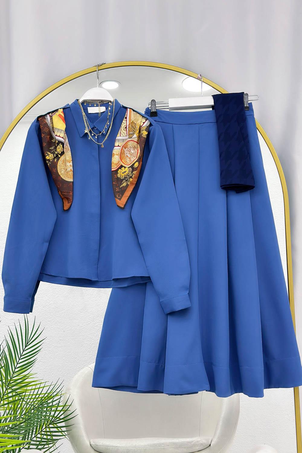 OMUZU FULAR DETAYLI ETEKLİ TAKIM