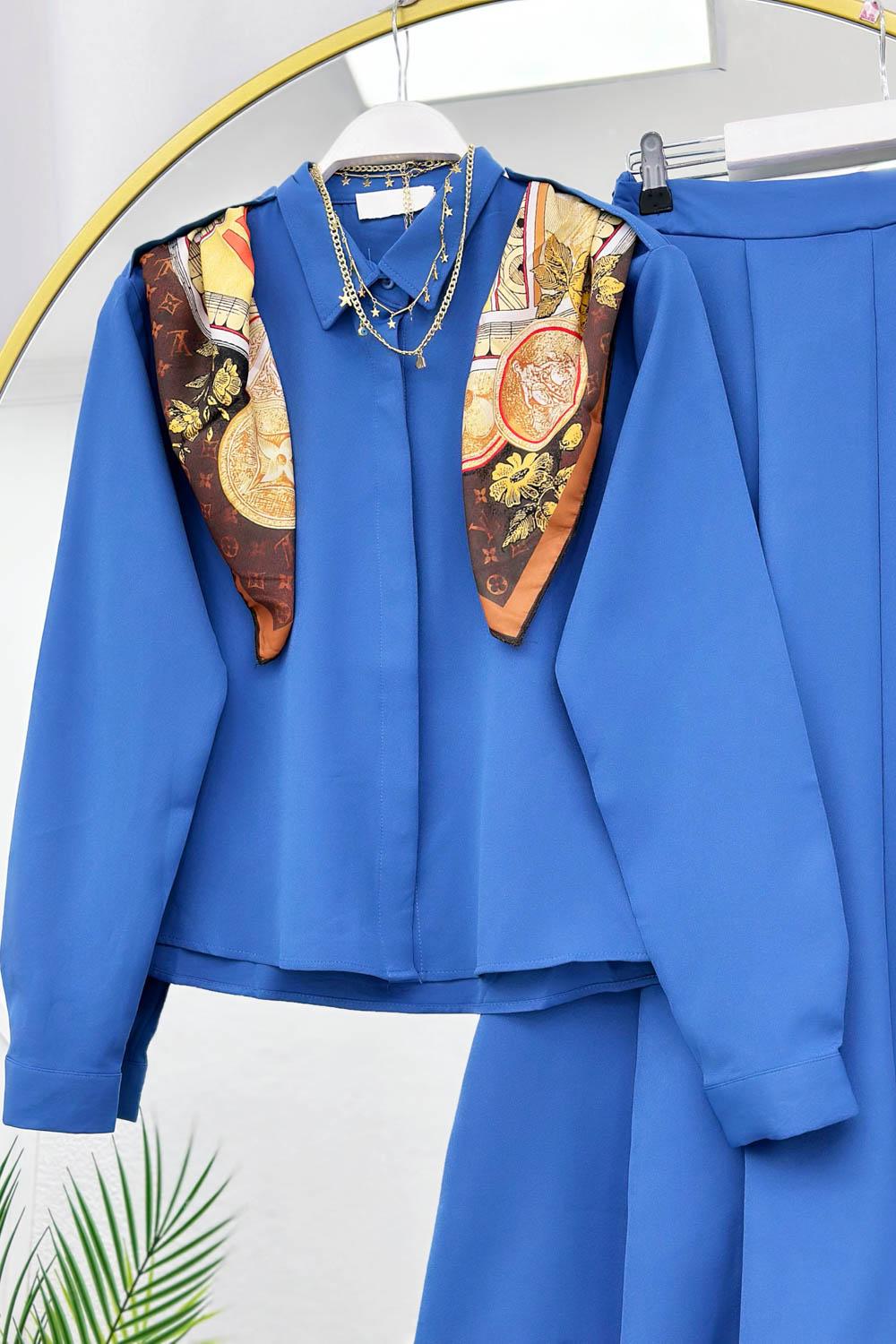 OMUZU FULAR DETAYLI ETEKLİ TAKIM