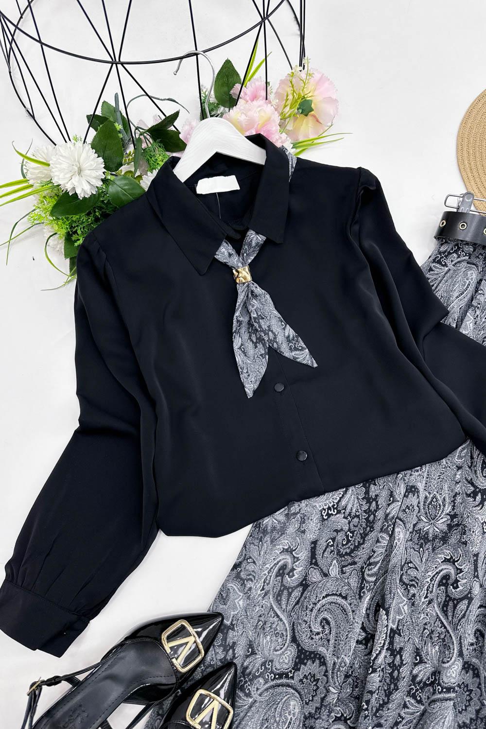 MAYA  FULARLI GÖMLEK ETEK TAKIM