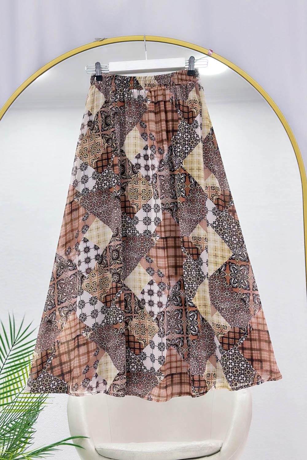 BELİ LASTİKLİ OTANTIK ETEK