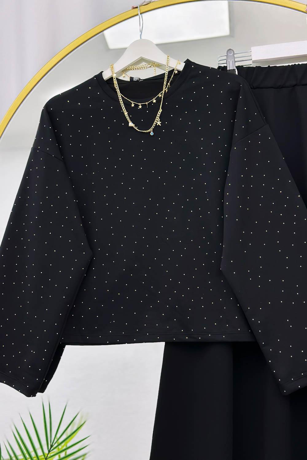 IŞILTILI PENYE ETEKLİ KADIN TAKIM