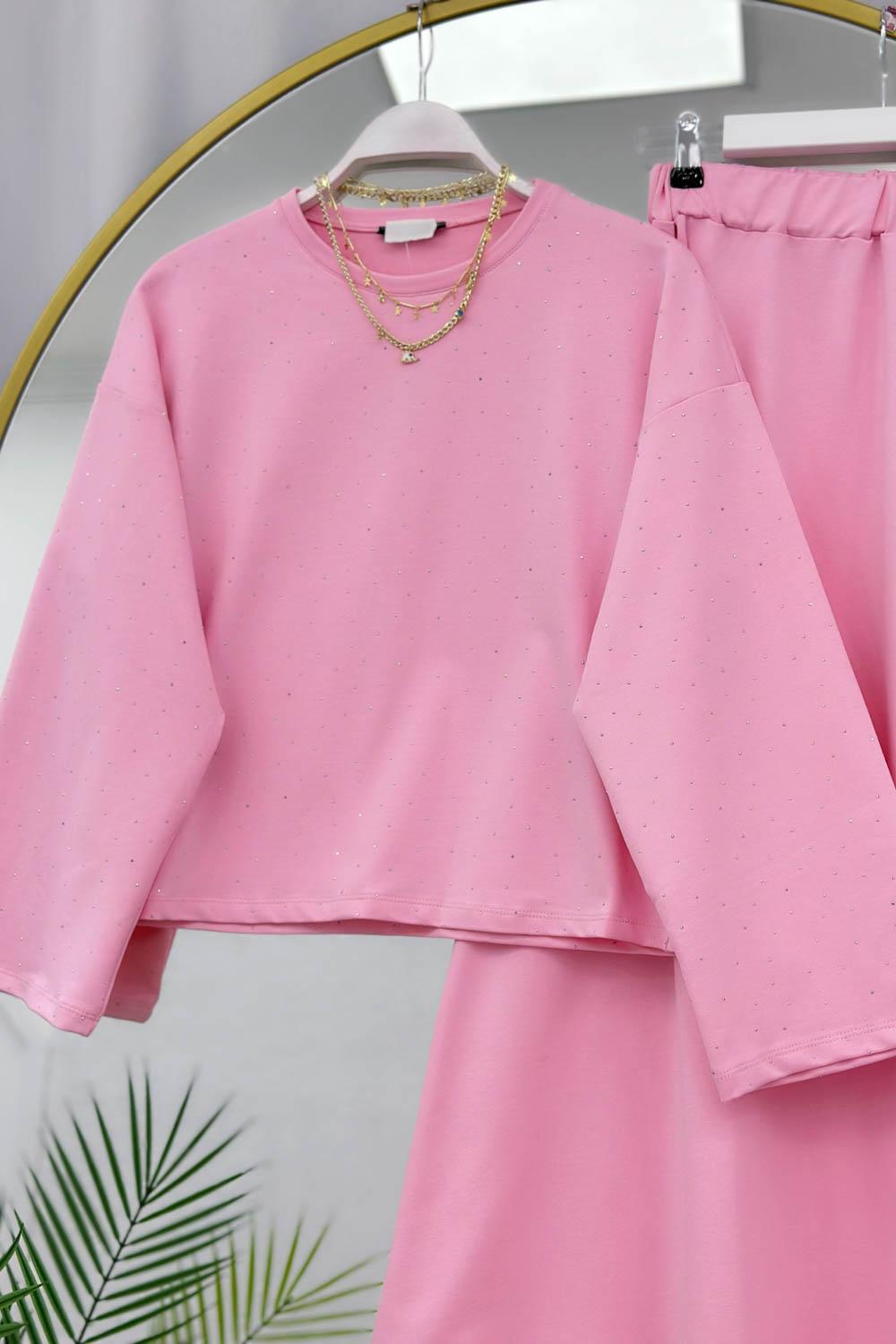 IŞILTILI PENYE ETEKLİ KADIN TAKIM