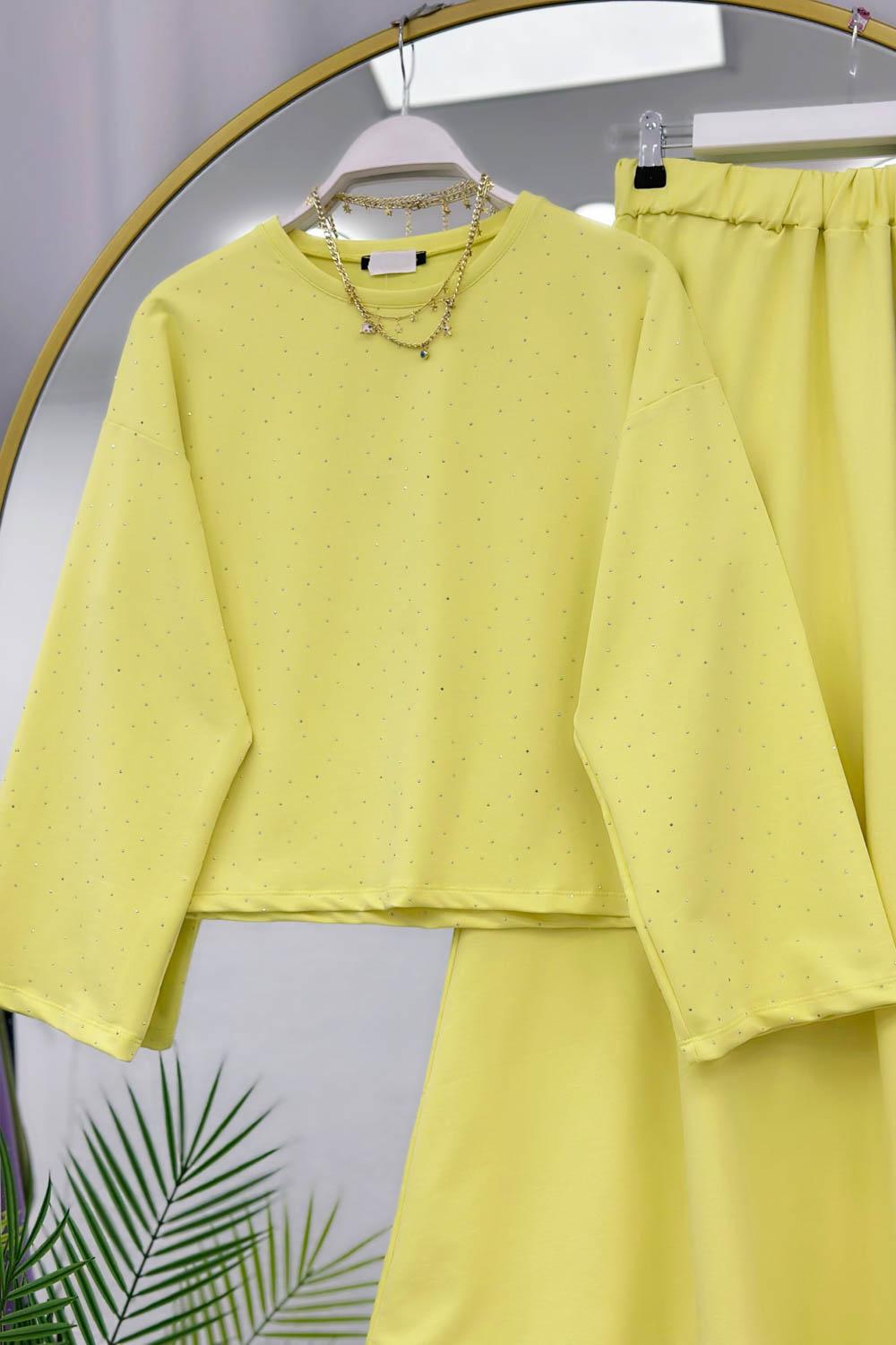 IŞILTILI PENYE ETEKLİ KADIN TAKIM