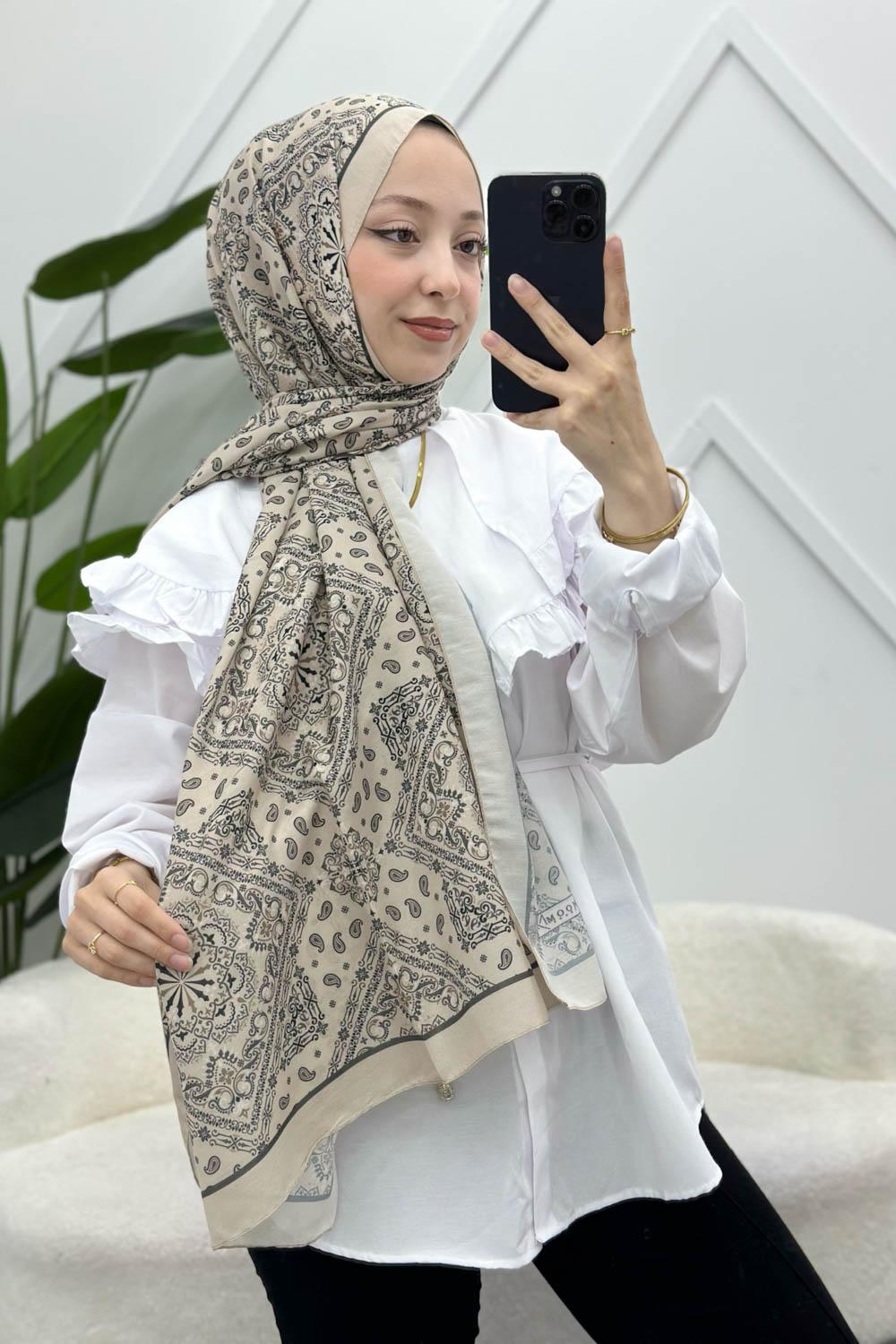 SOFT PAMUK ETNİK DESEN ŞAL