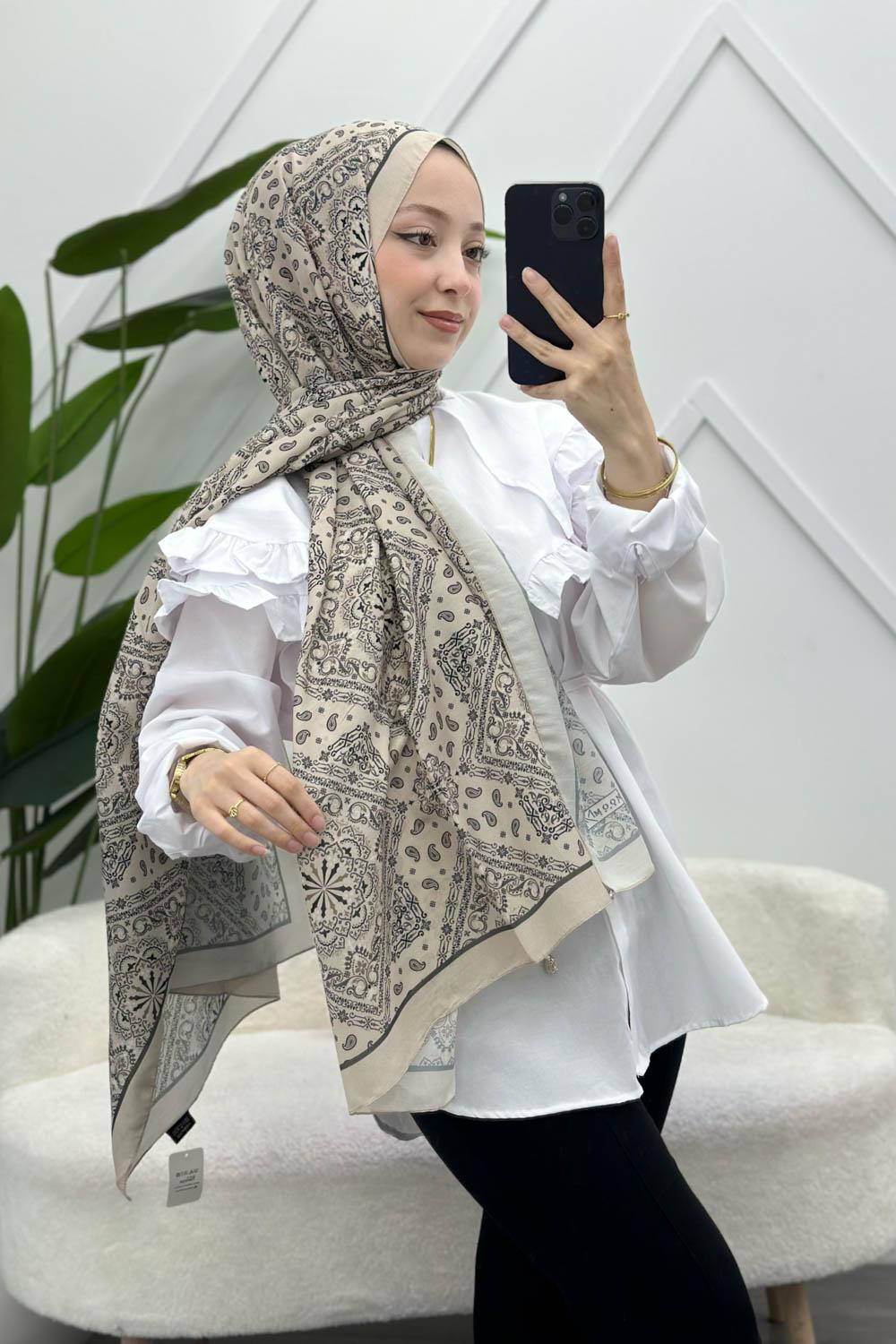 SOFT PAMUK ETNİK DESEN ŞAL